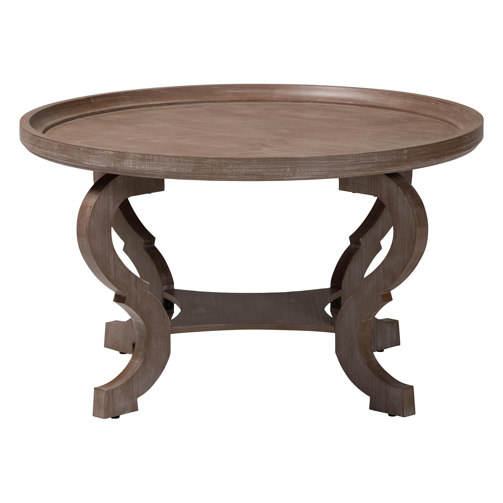 Madrona French Country Antique Wood Coffee Table