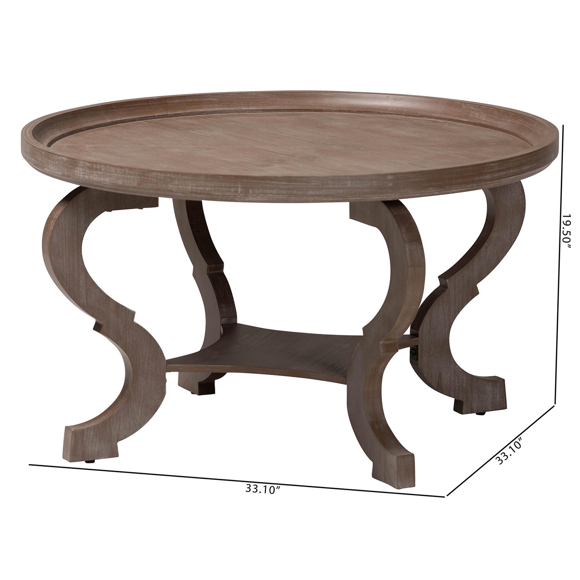 Madrona French Country Antique Wood Coffee Table