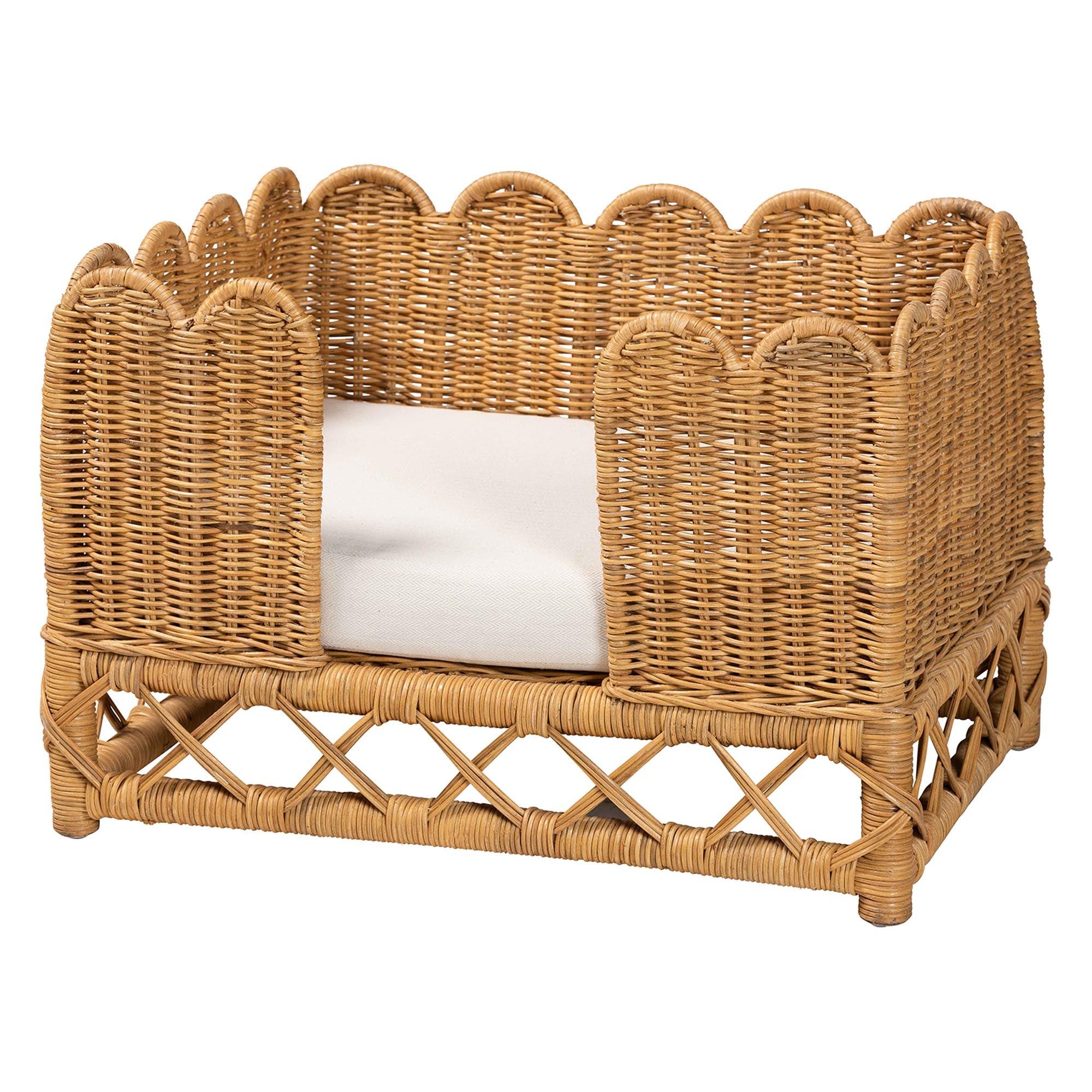 bali & pari Palm Bohemian Light Honey Rattan Pet Bed