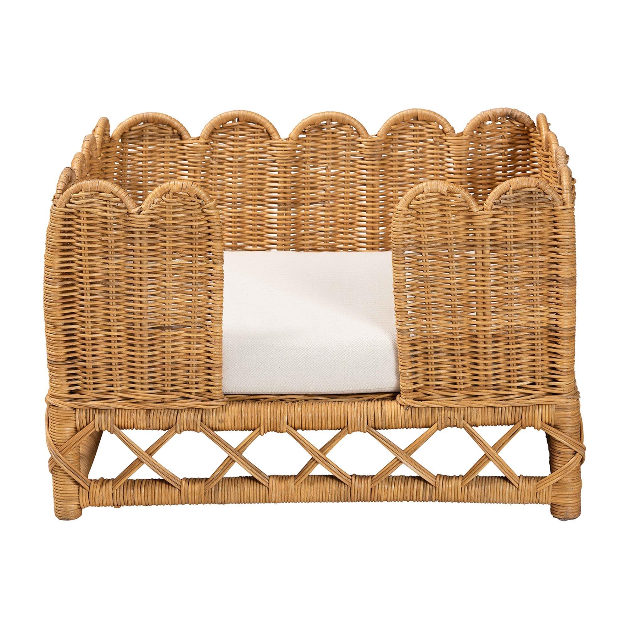 bali & pari Palm Bohemian Light Honey Rattan Pet Bed