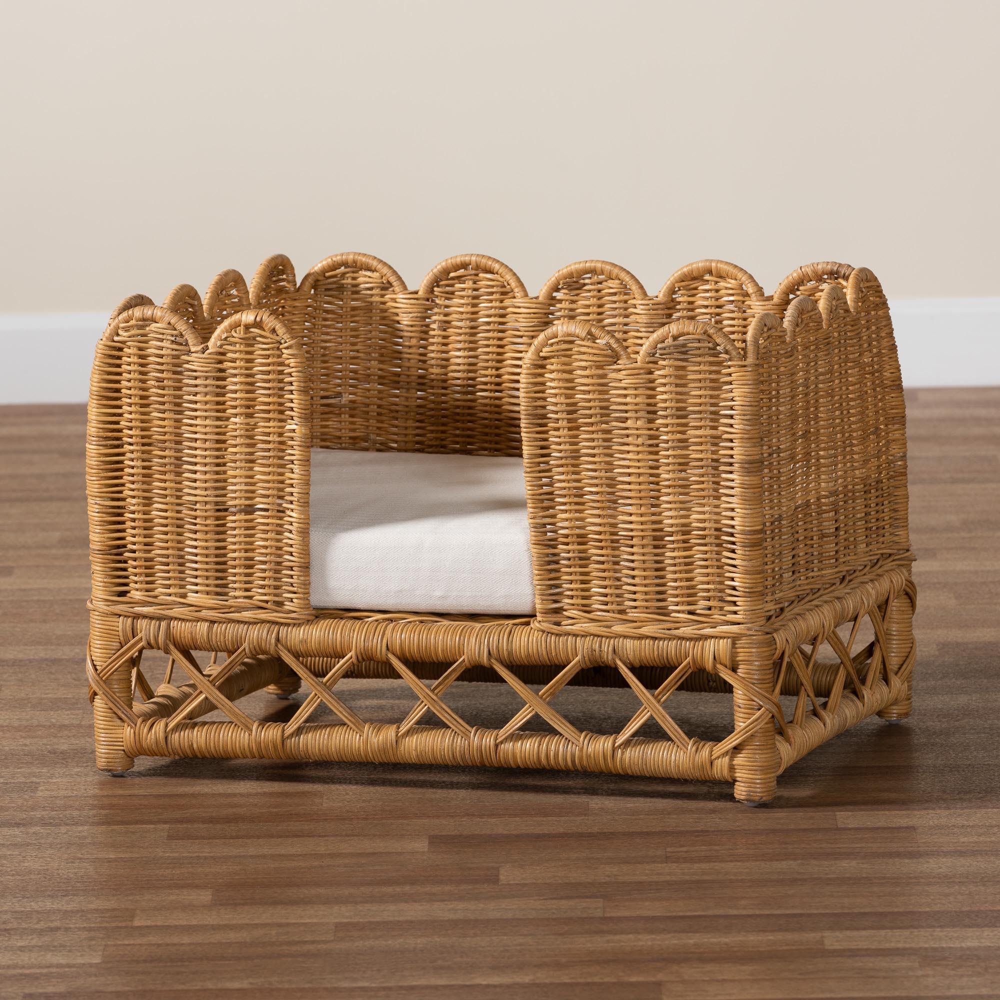 bali & pari Palm Bohemian Light Honey Rattan Pet Bed