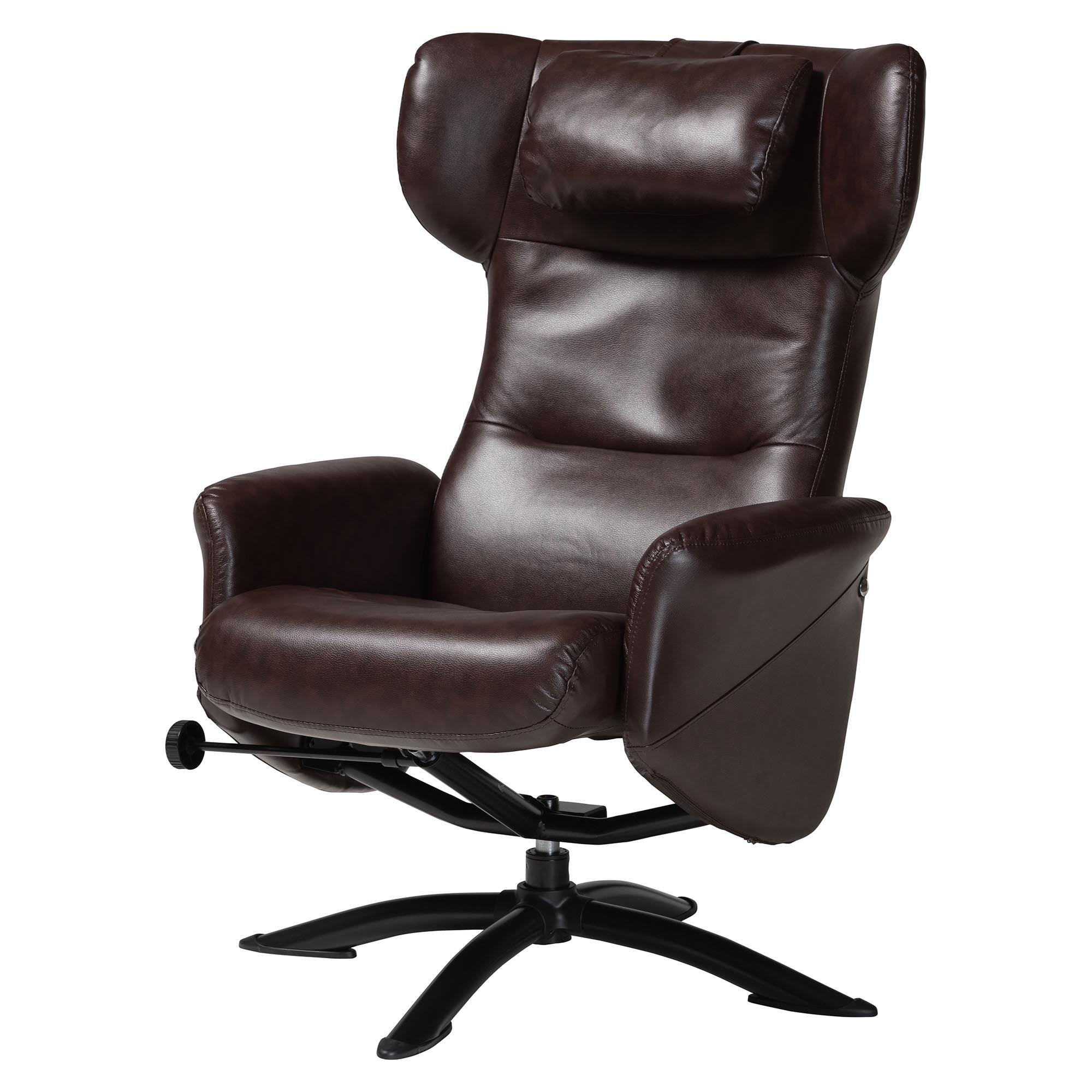 Elwood Modern Faux Leather 2-Piece Lounge Chair and Footrest Set