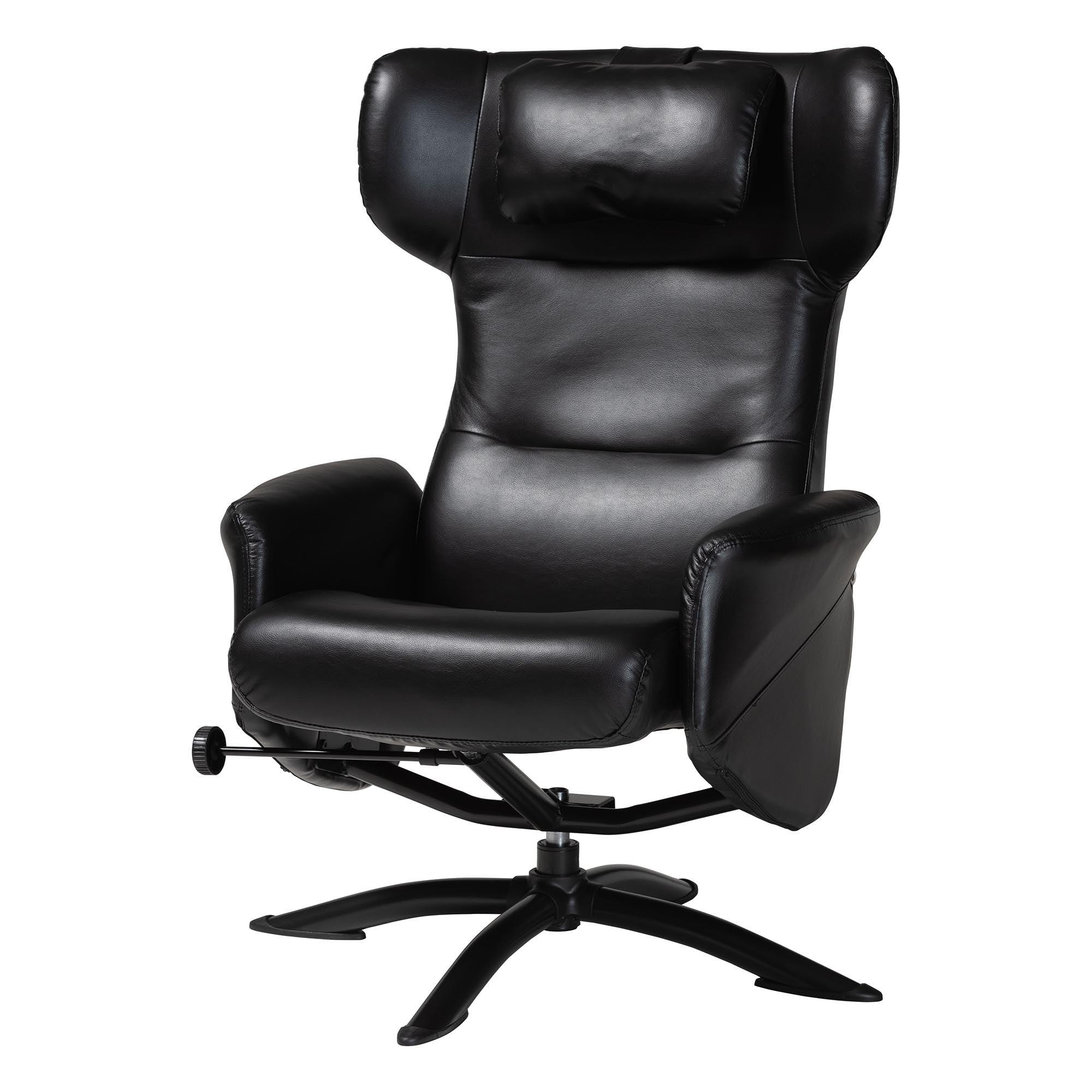 Elwood Modern Faux Leather 2-Piece Lounge Chair and Footrest Set