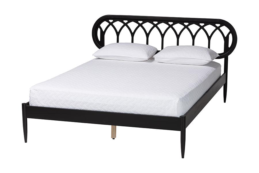 Florica Art Deco Wood Platform Bed