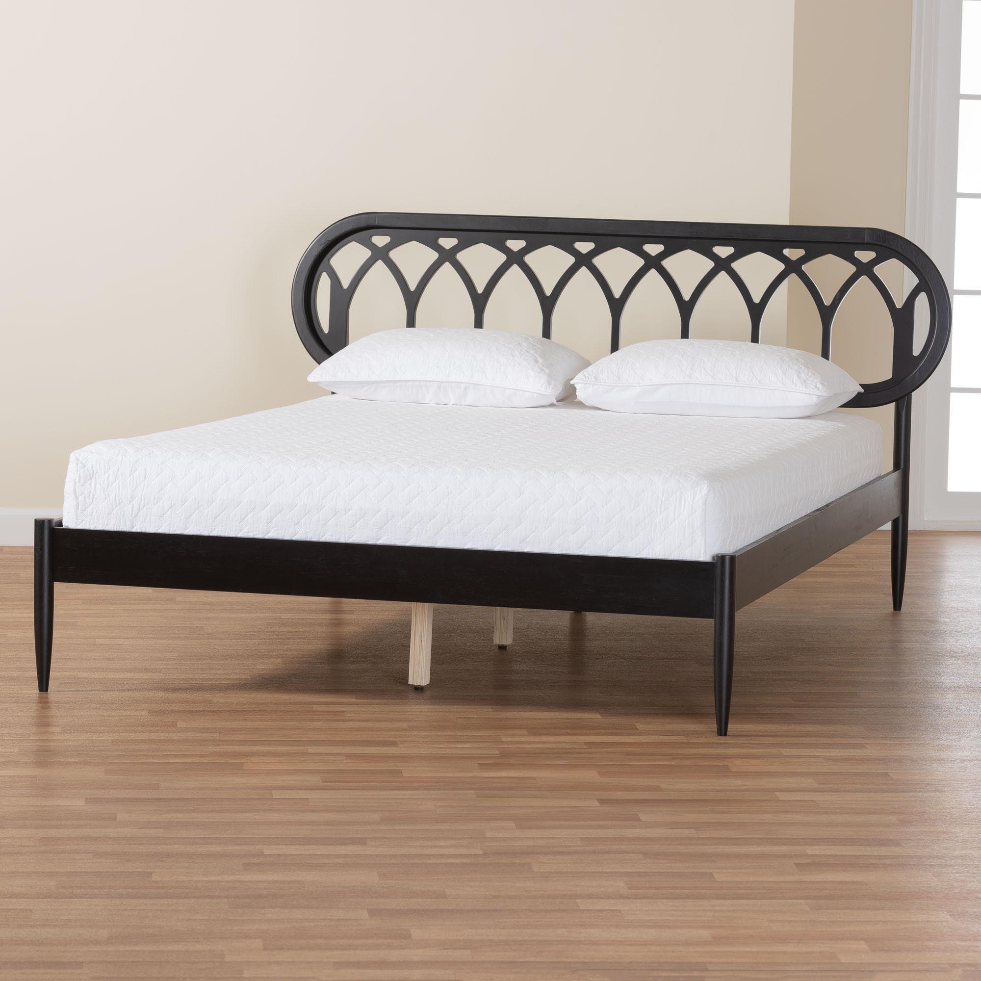 Florica Art Deco Wood Platform Bed