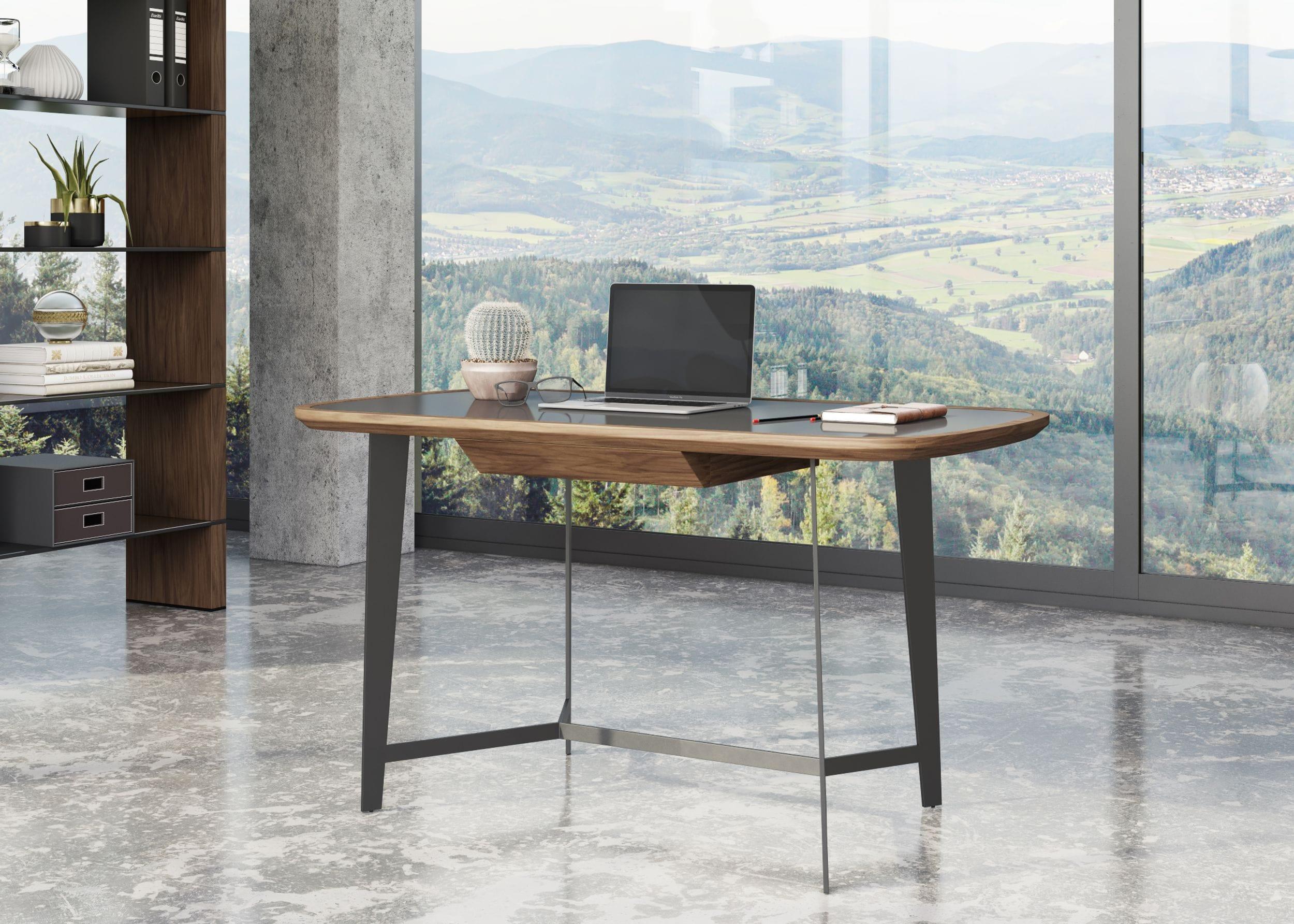 Modrest Girard Modern Glass Desk