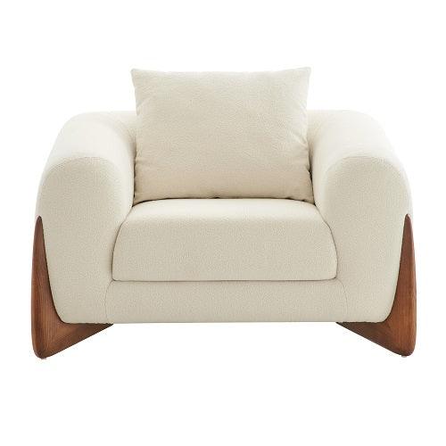 Modrest Fleury Contemporary Fabric and Lounge Chair