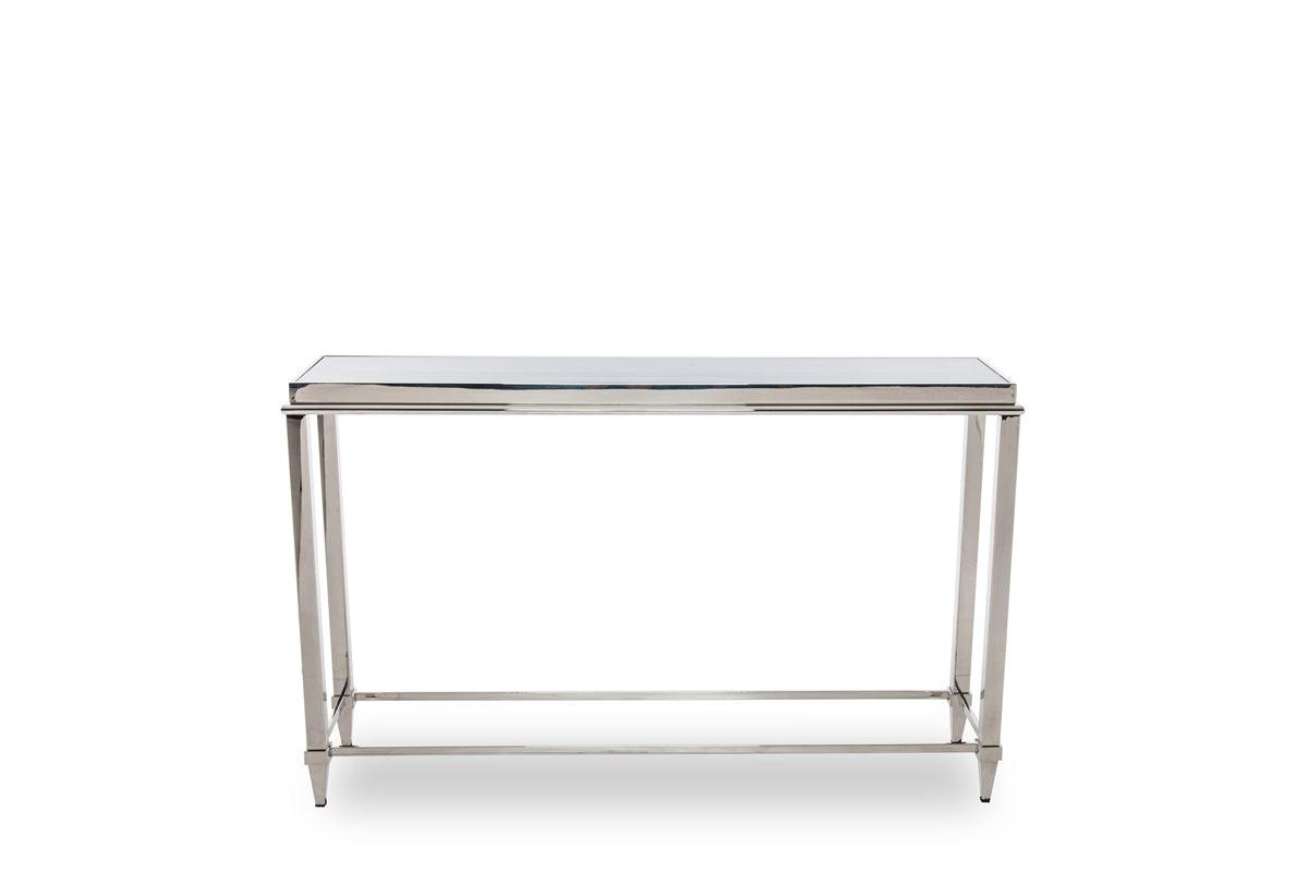 Modrest Agar Modern Glass Stainless Steel Console Table