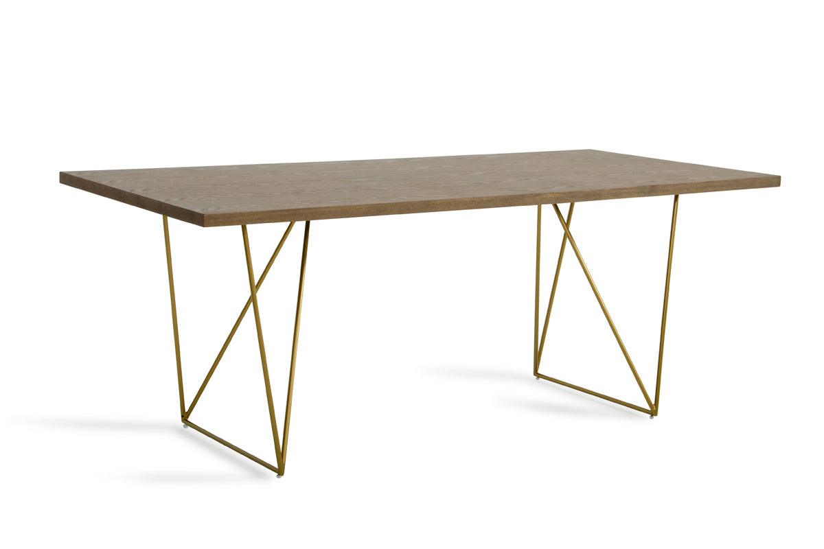 Modrest Marcia MidCentury Tobacco Antique Dining Table