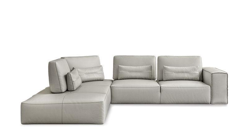 Lamod Italia Hollywood Italian Leather LAF Chaise Sectional Sofa