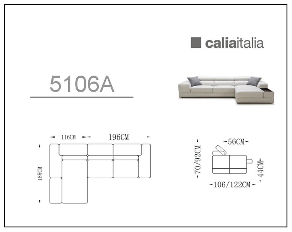 Divani Casa Pella Mini Modern Leather Left Facing Sectional Sofa