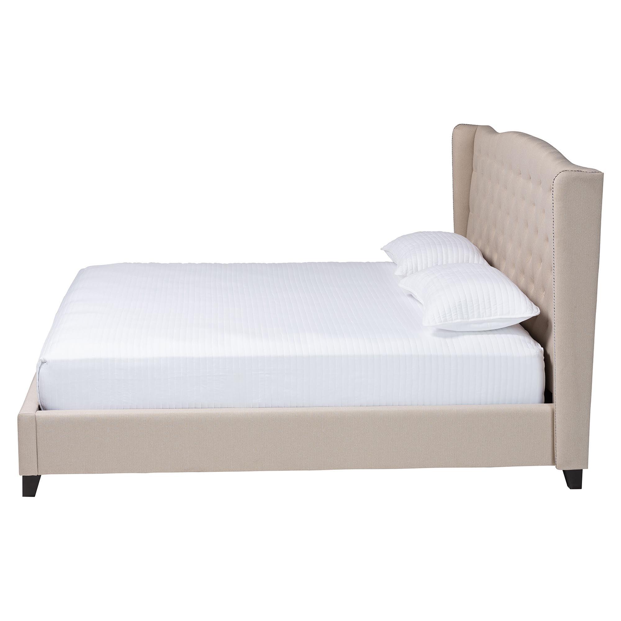 Norwich Light Linen Modern Platform Bed –