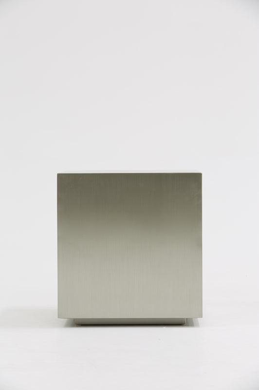 Modrest Anvil Modern Brushed Stainless Steel End Table