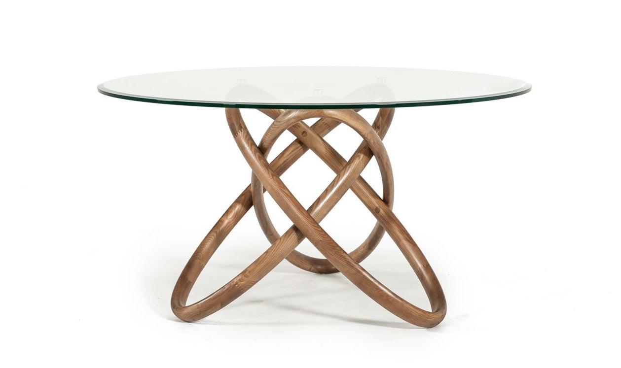 Modrest Mason Modern Round Glass Dining Table