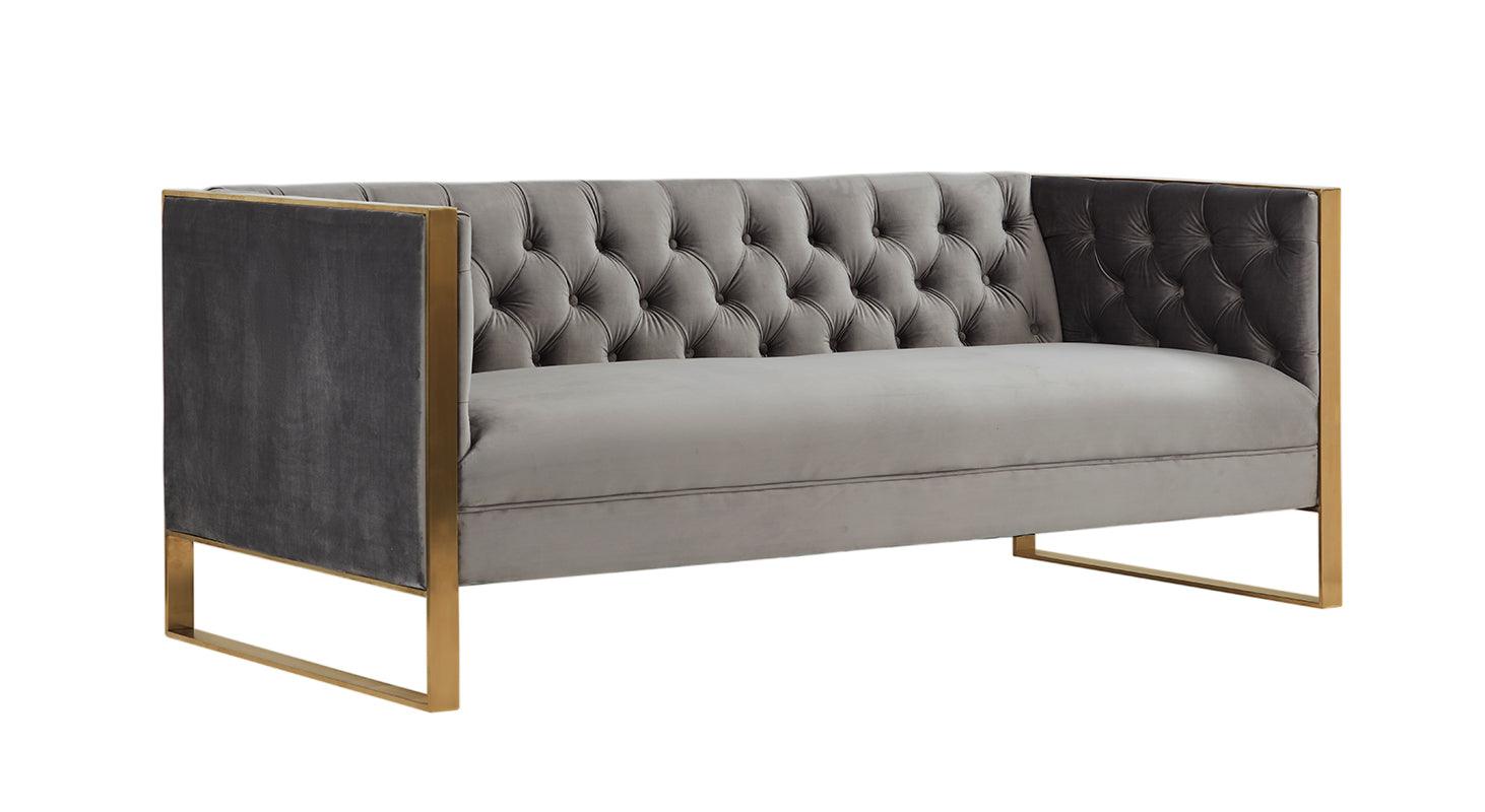 Divani Casa Carlos Modern Velvet Sofa