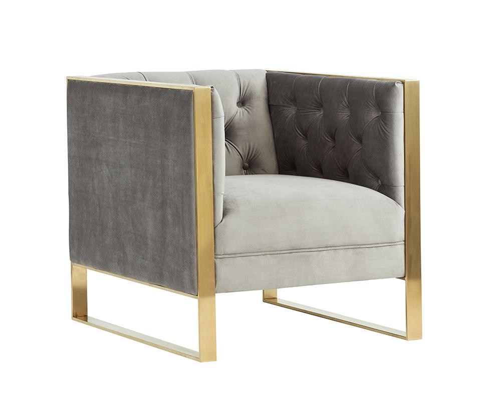 Divani Casa Carlos Modern Velvet Accent Chair