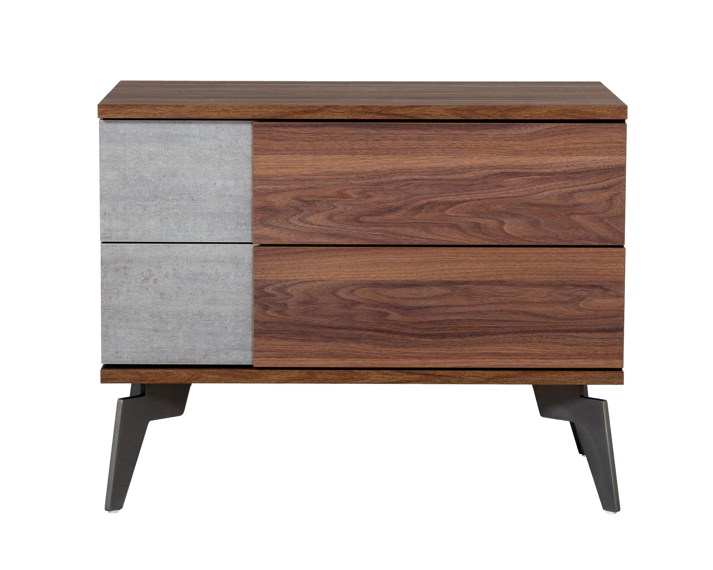 Nova Domus Palermo Modern Italian Faux Concrete Nightstand