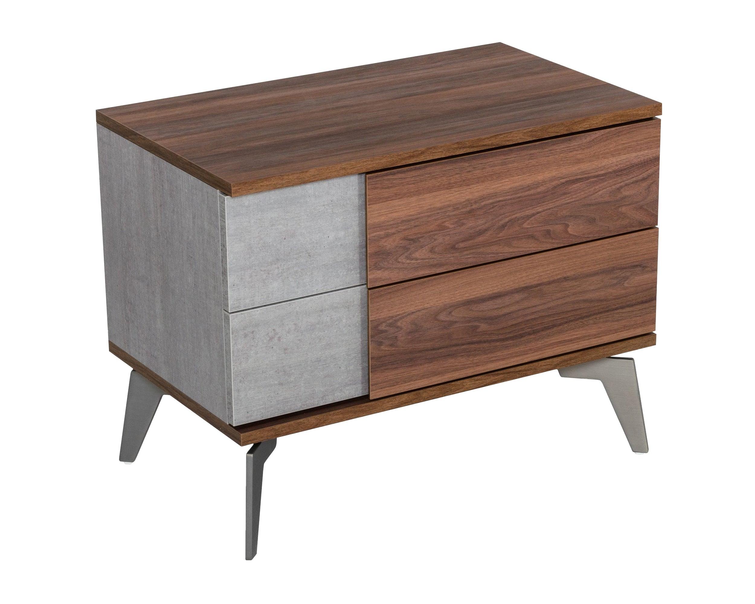 Nova Domus Palermo Modern Italian Faux Concrete Nightstand