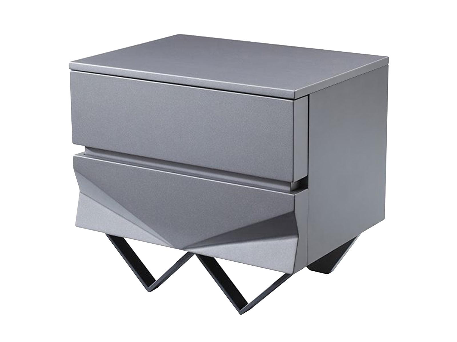 Modrest Duke Modern Gun Chrome Nightstand