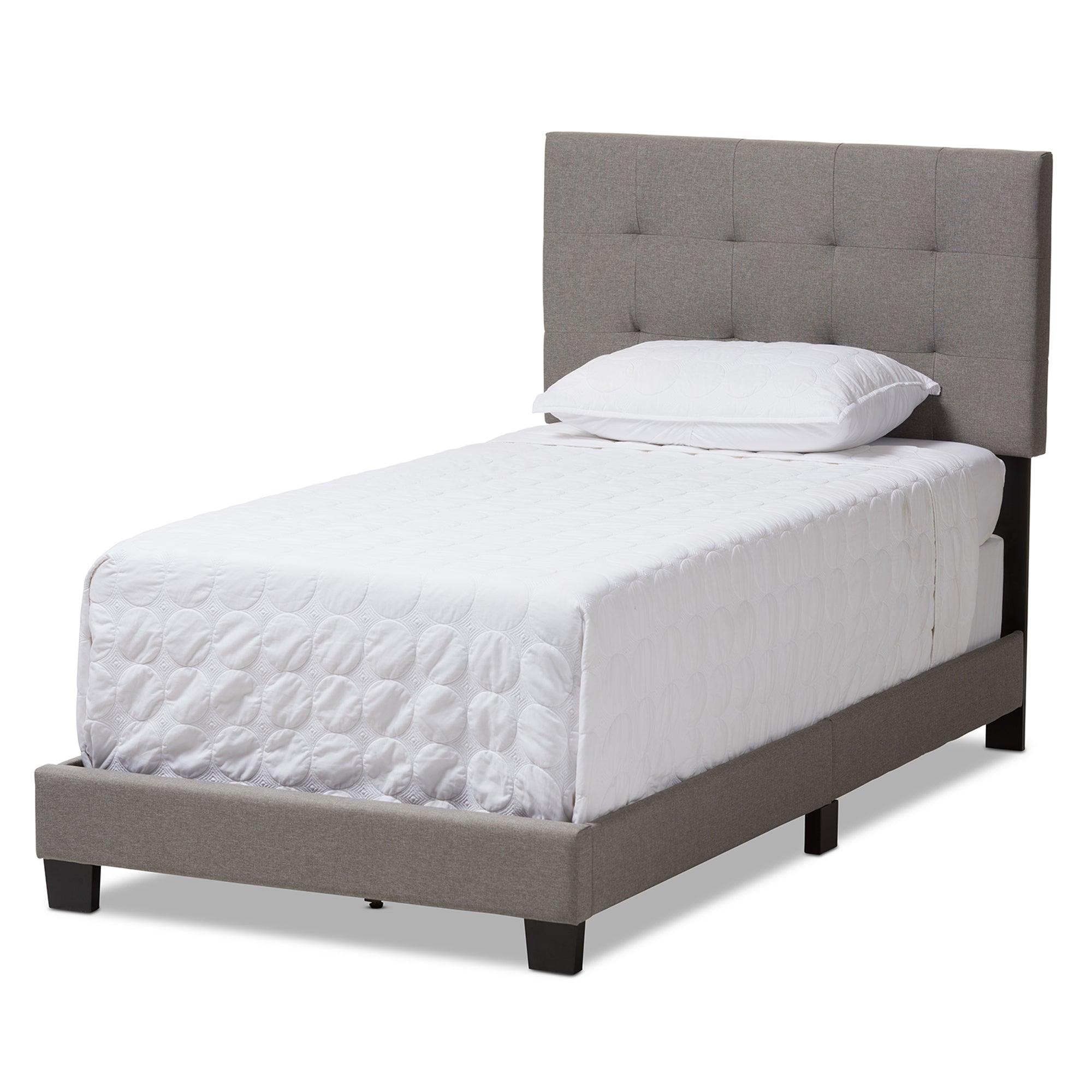 Brookfield Modern and Contemporary Light Fabric Bed