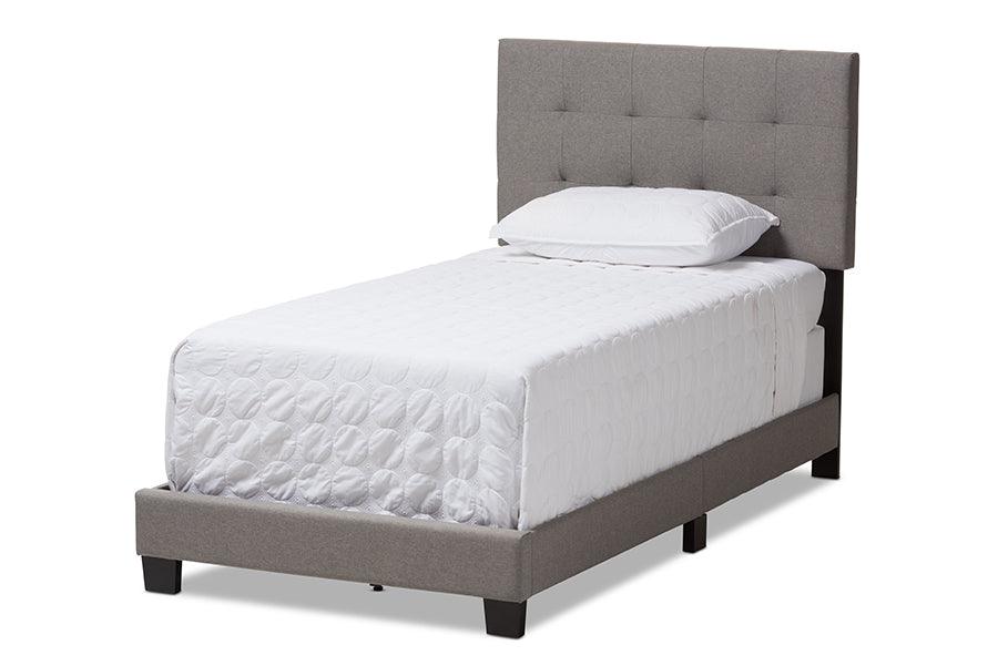 Brookfield Modern and Contemporary Light Fabric Bed