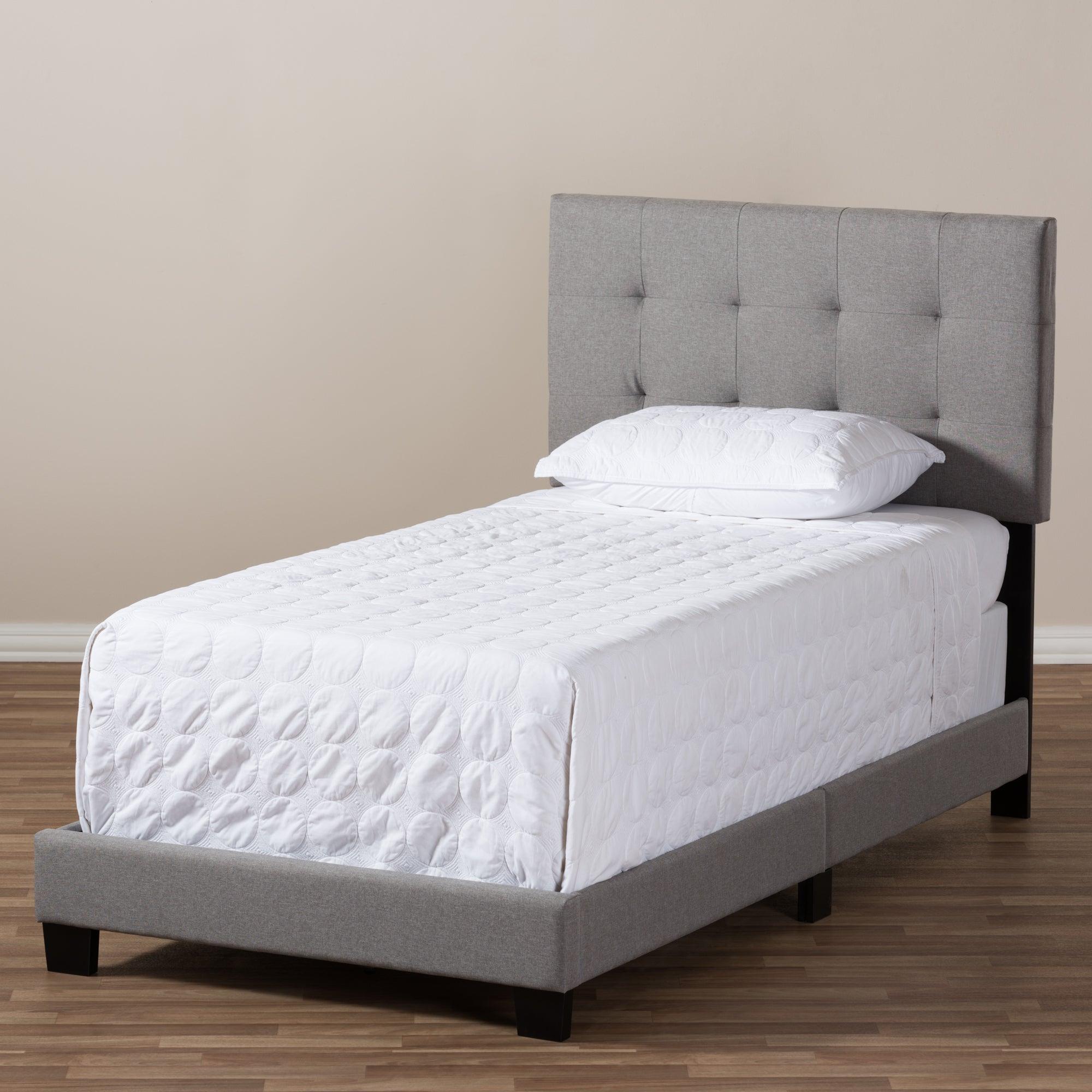 Brookfield Modern and Contemporary Light Fabric Bed