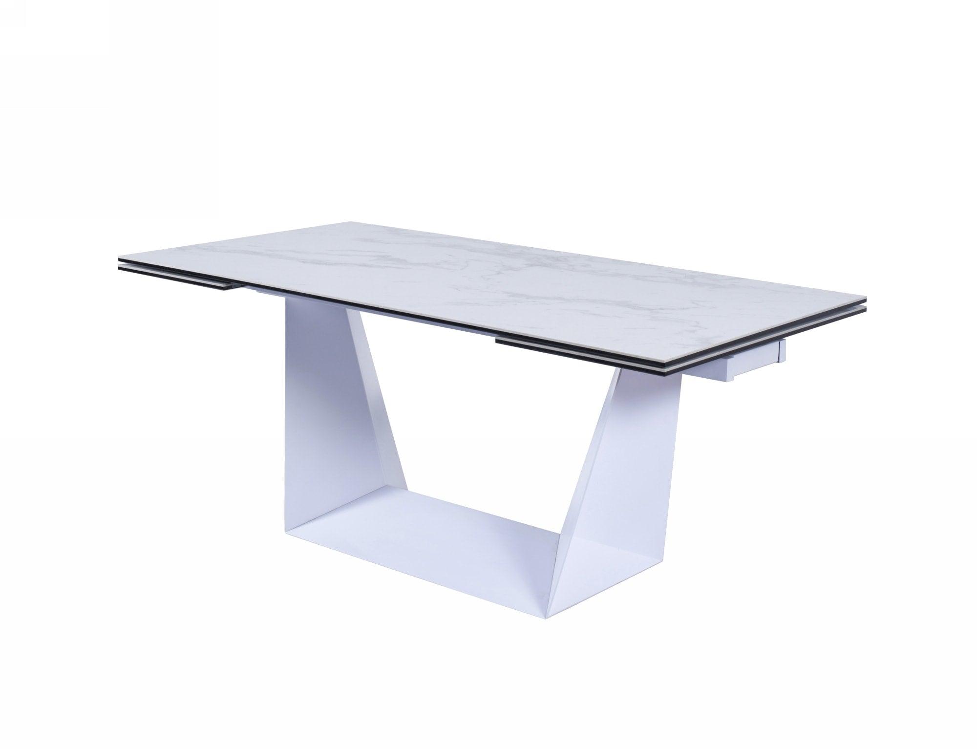 Modrest Baldwin Modern Ceramic Extendable Dining Table