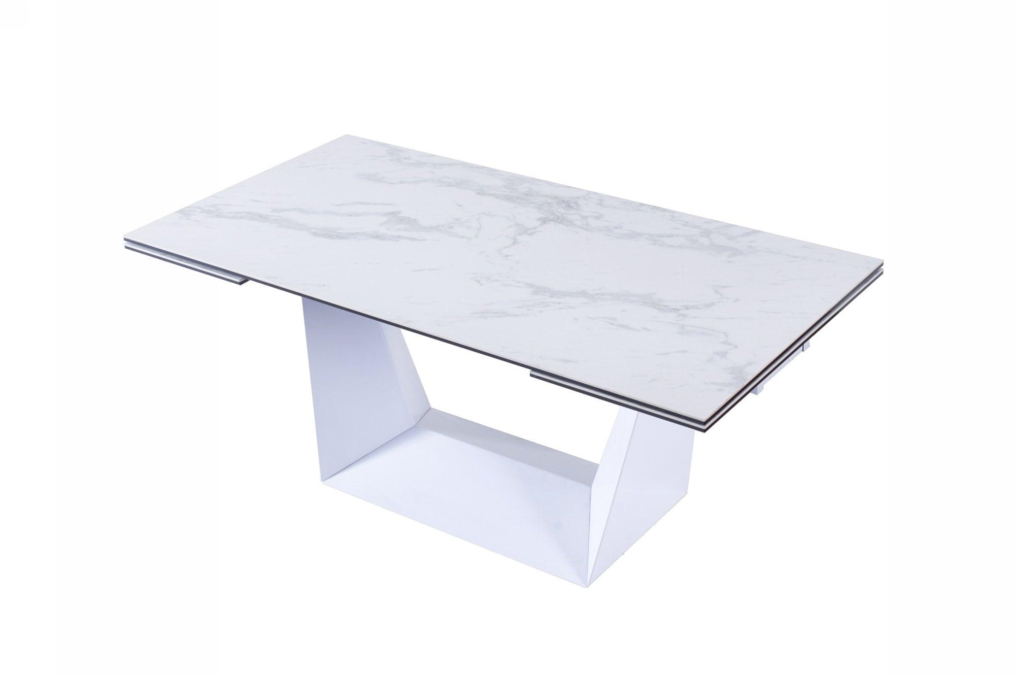 Modrest Baldwin Modern Ceramic Extendable Dining Table