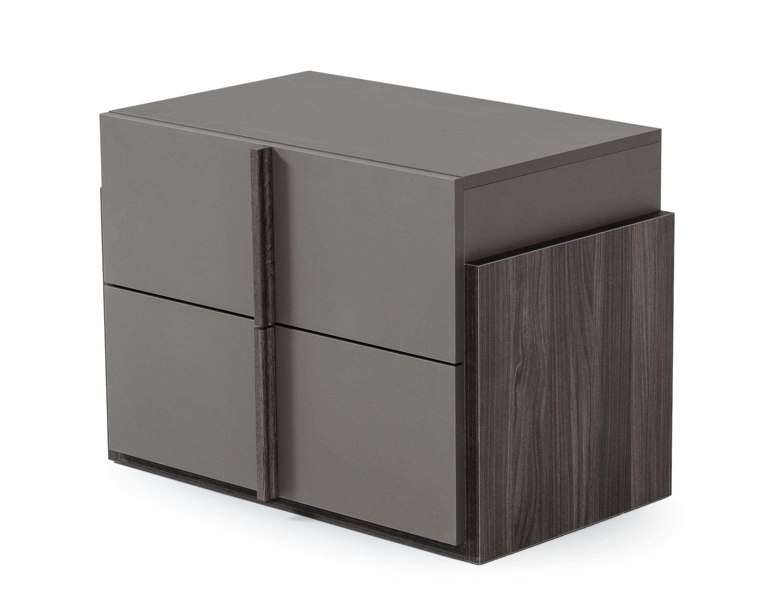 Nova Domus Lucia Italian Modern Elm and Matte Nightstand