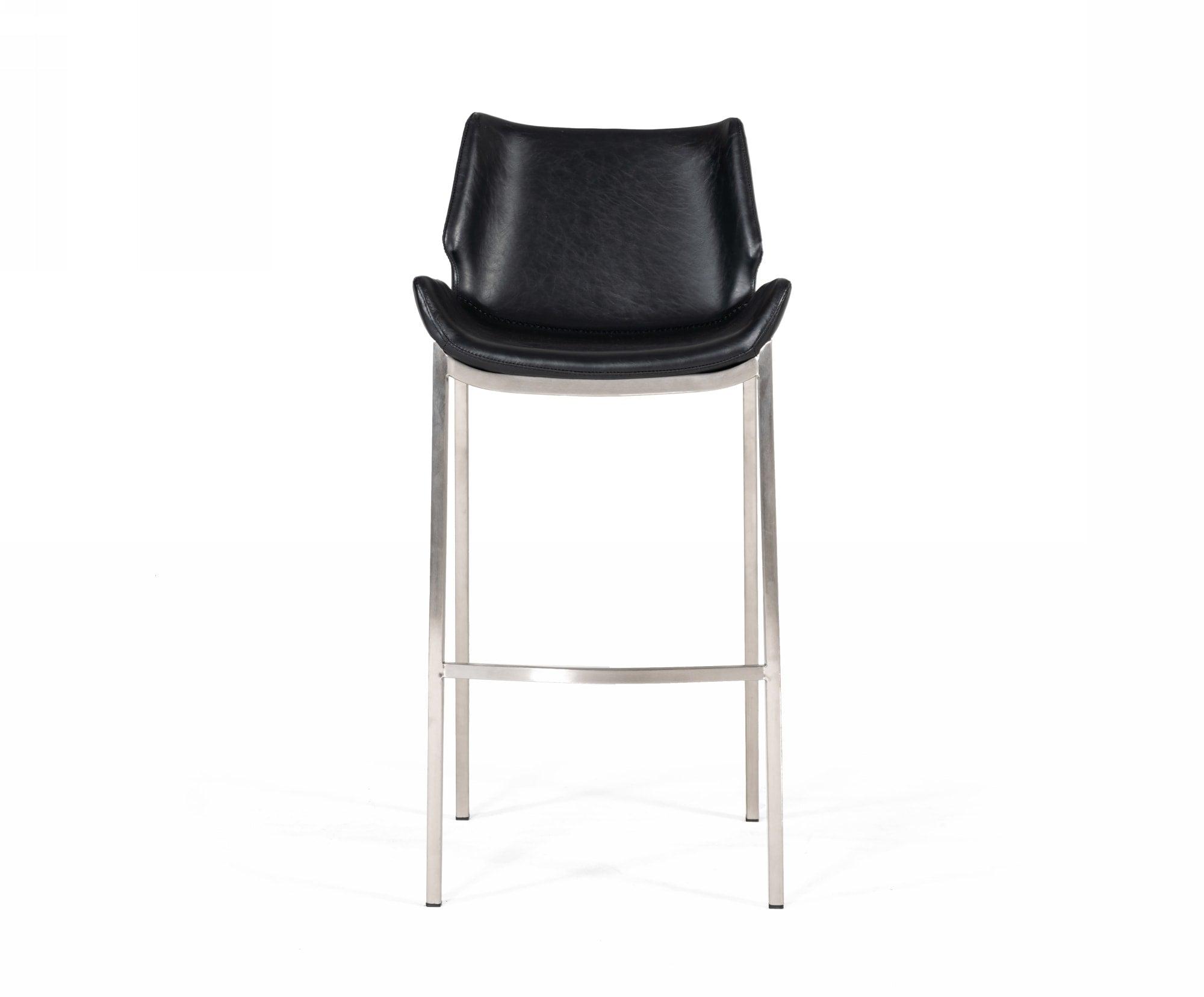 Modrest Dave Modern EcoLeather Bar Stool (Set of 2)