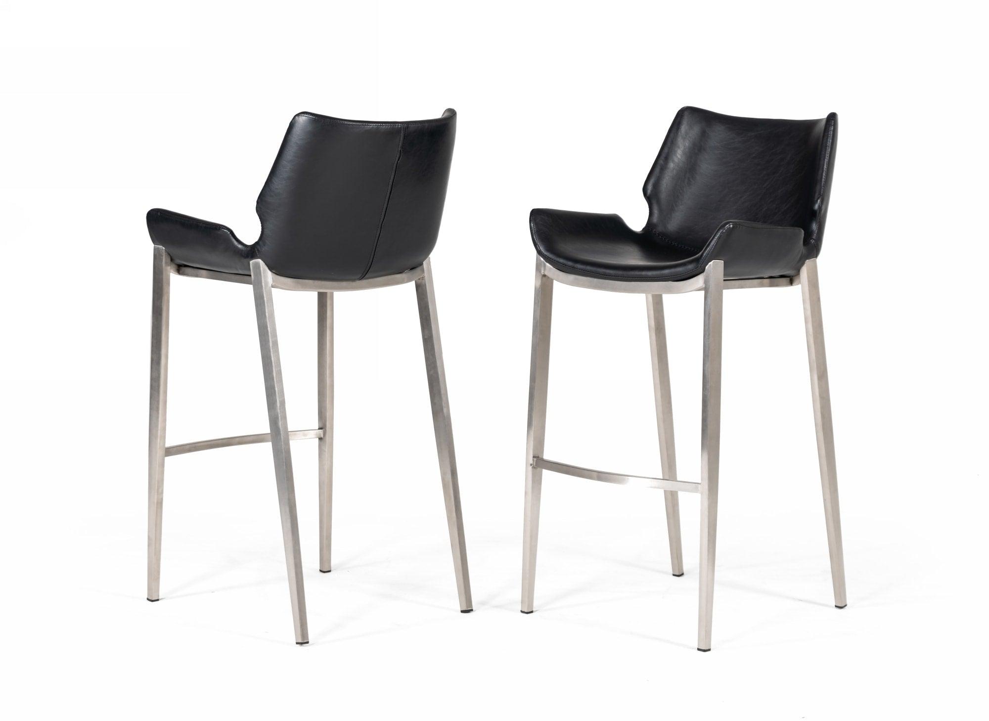 Modrest Dave Modern EcoLeather Bar Stool (Set of 2)