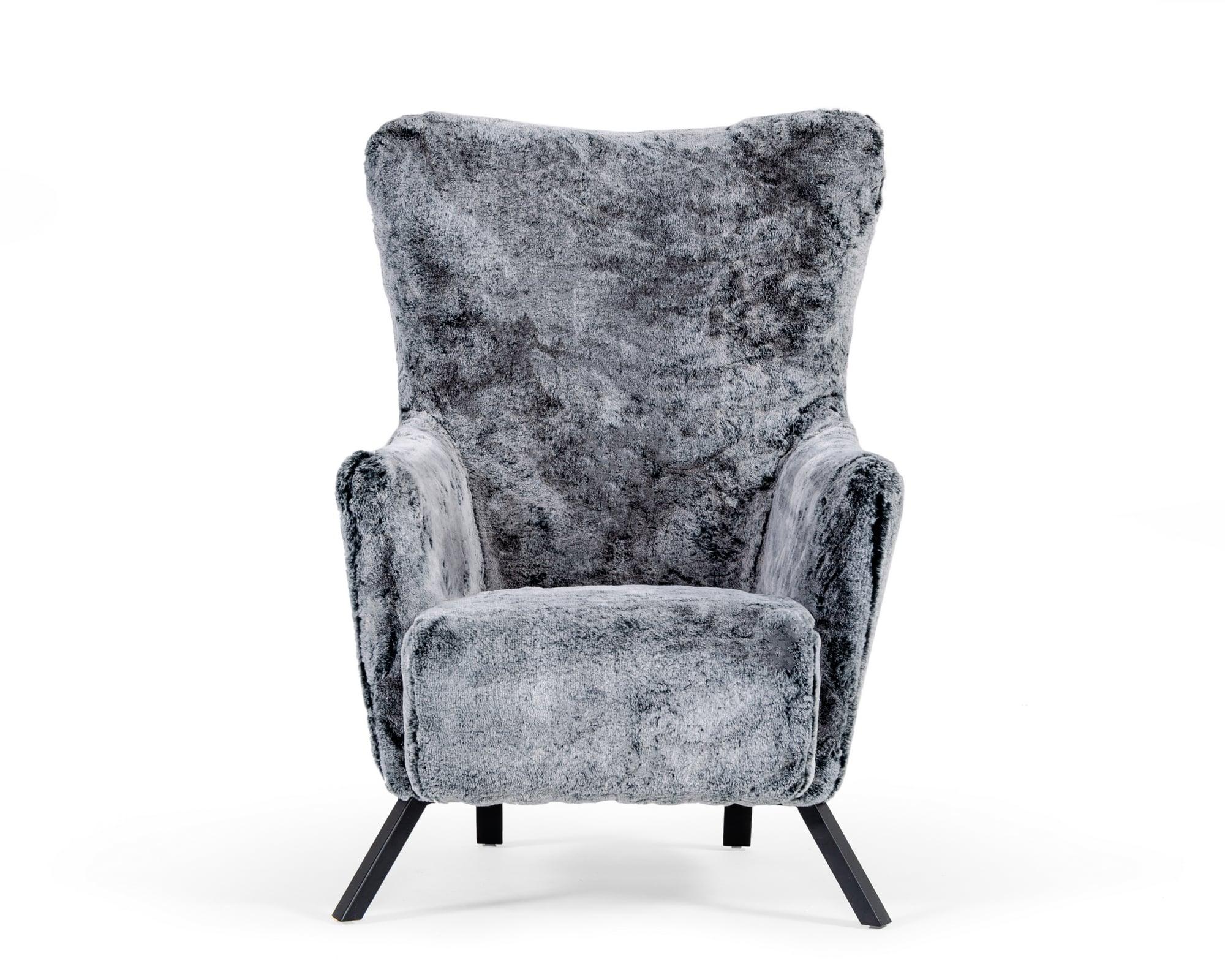 Modrest Findon Glam Faux Fur Accent Chair