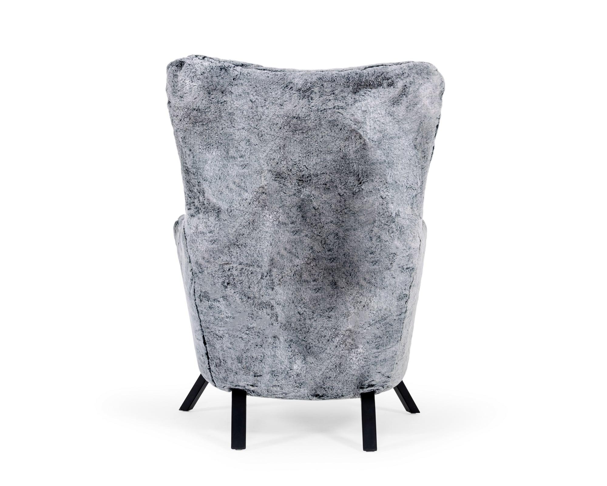 Modrest Findon Glam Faux Fur Accent Chair