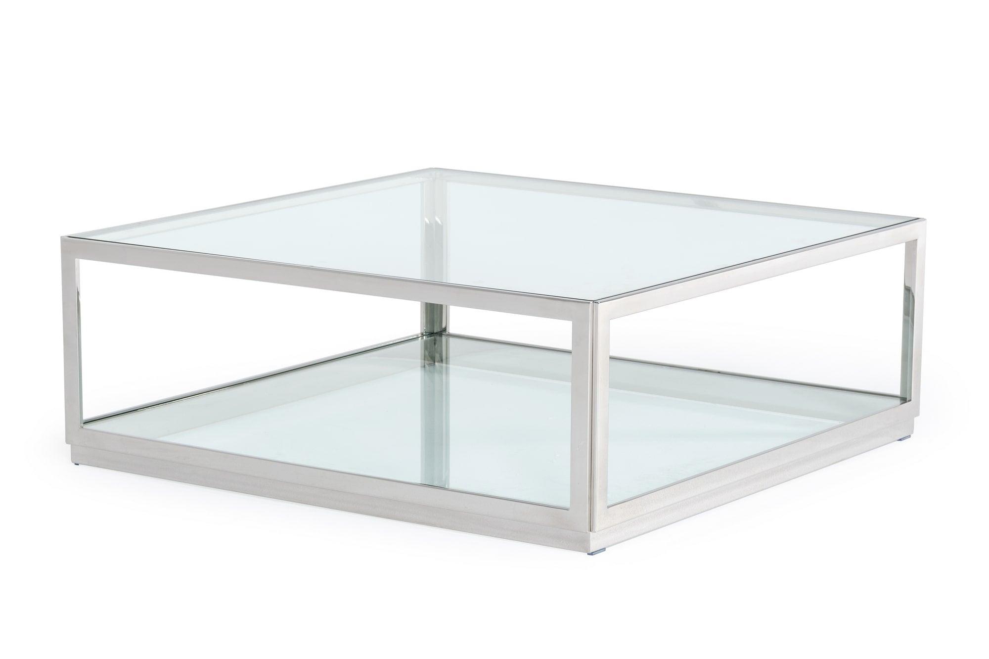 Modrest Weller Modern Stainless Steel Coffee Table