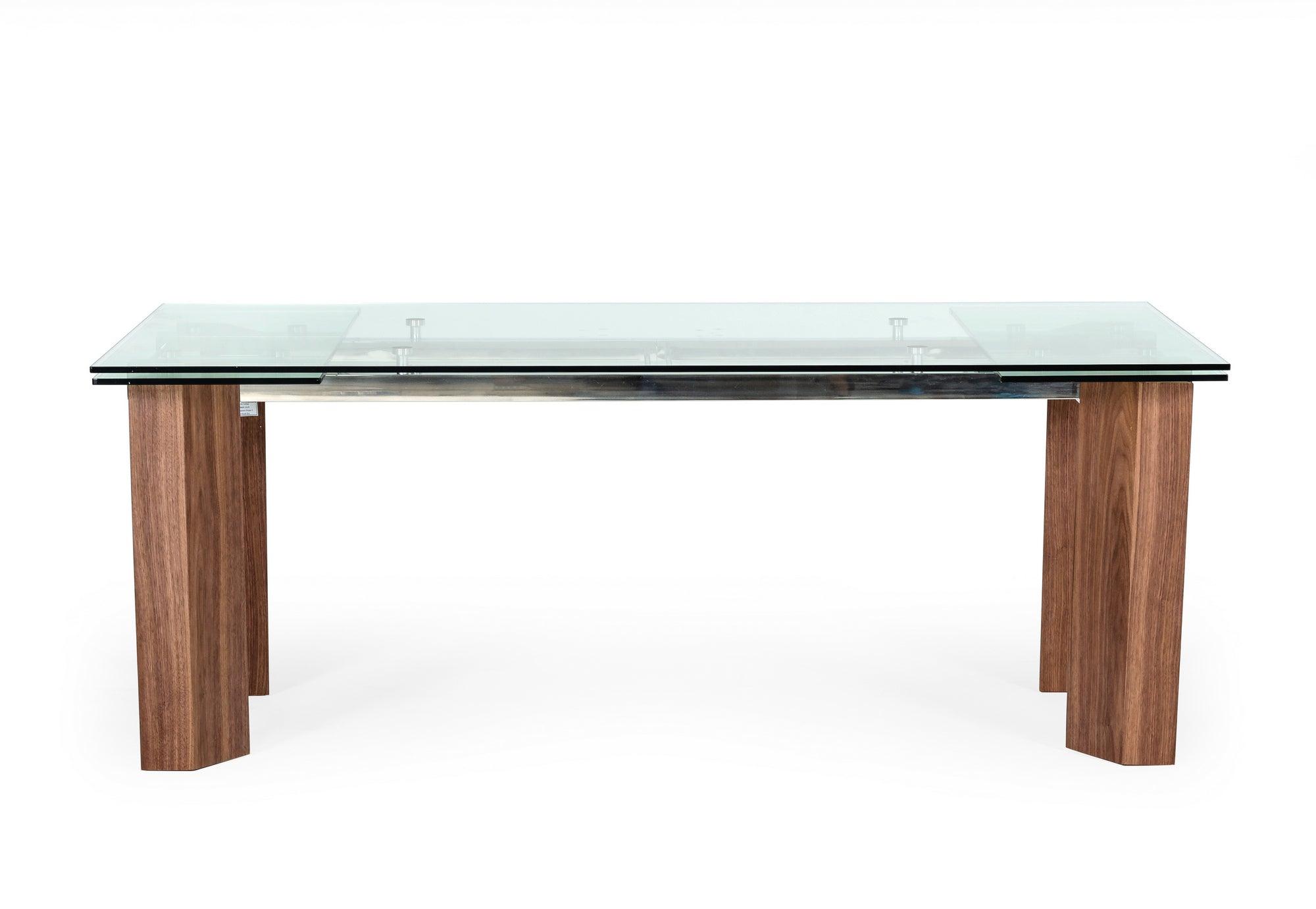 Modrest Helena Modern Extendable Glass Dining Table Large