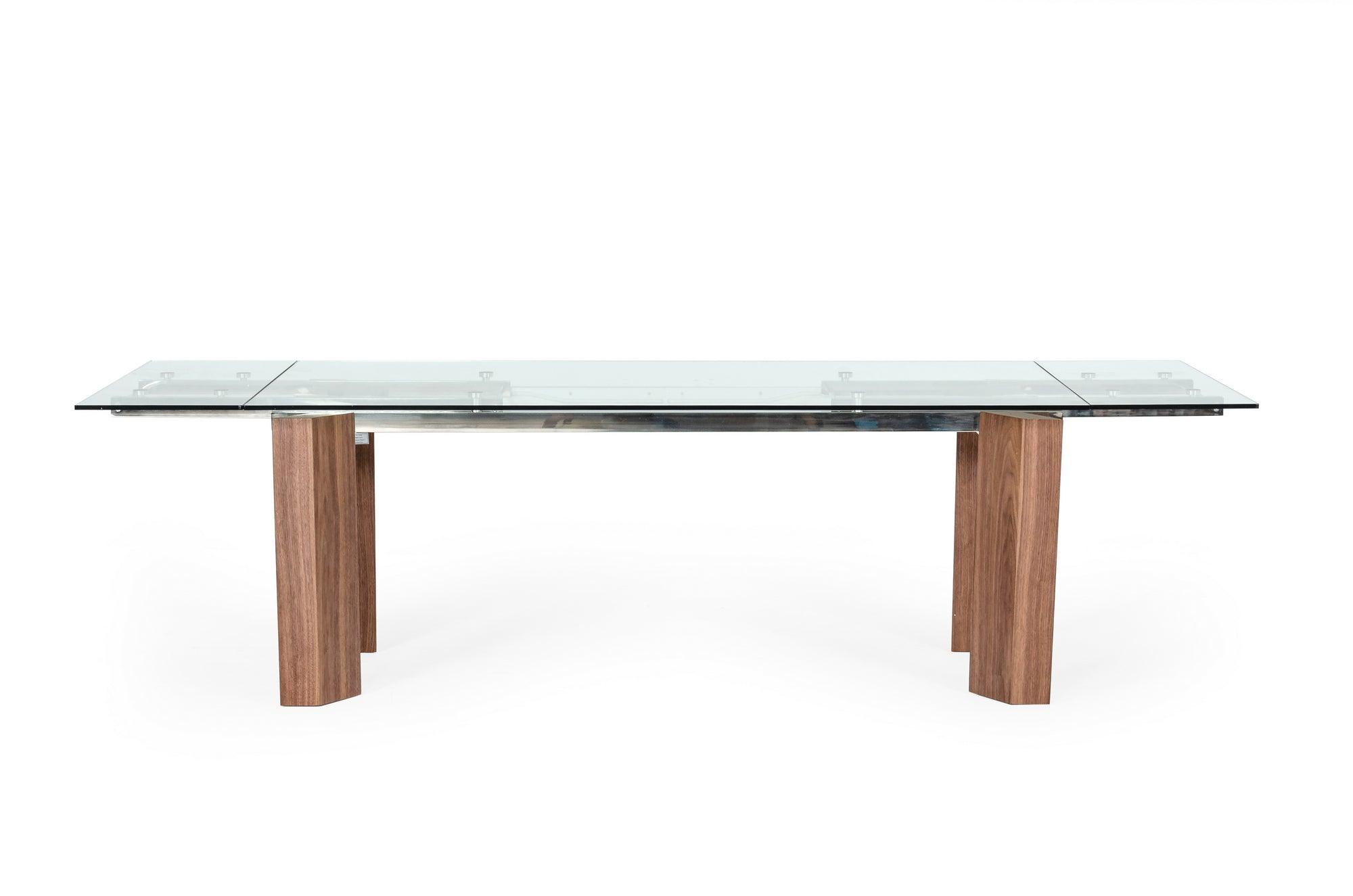 Modrest Helena Modern Extendable Glass Dining Table Large