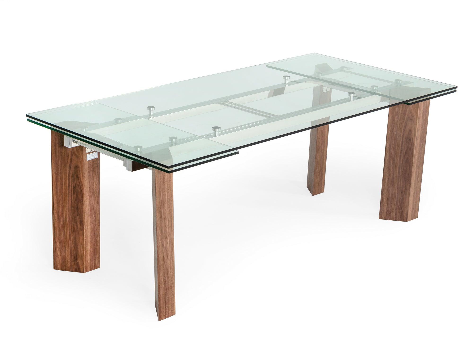 Modrest Helena Modern Extendable Glass Dining Table Large