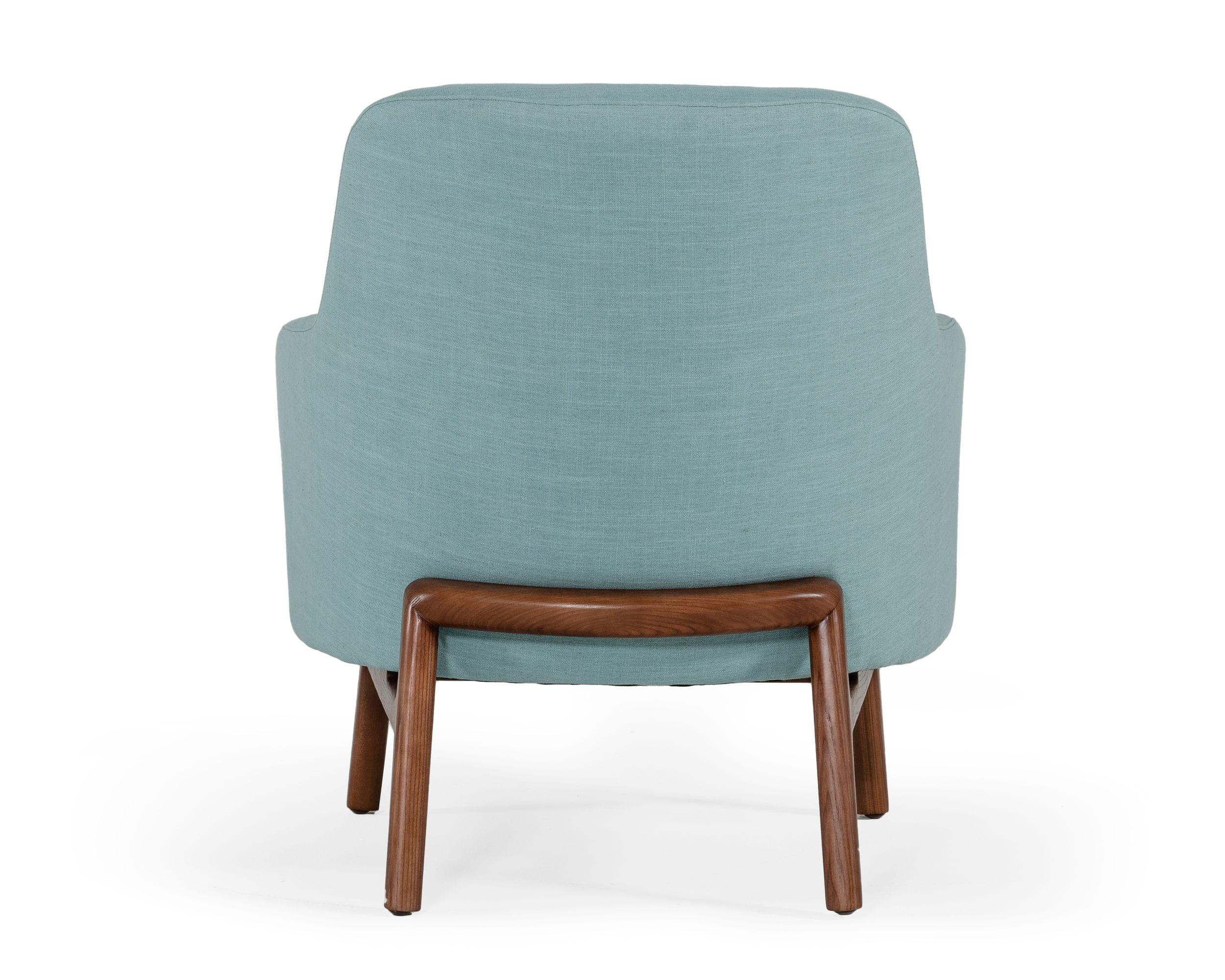 Modrest Metzler Modern Mint Fabric Accent Chair