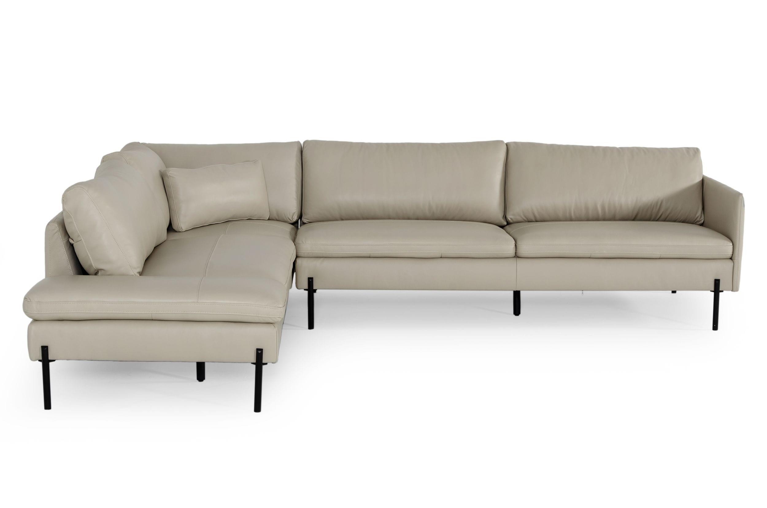 Divani Casa Sherry Modern Leather Left Facing Sectional Sofa