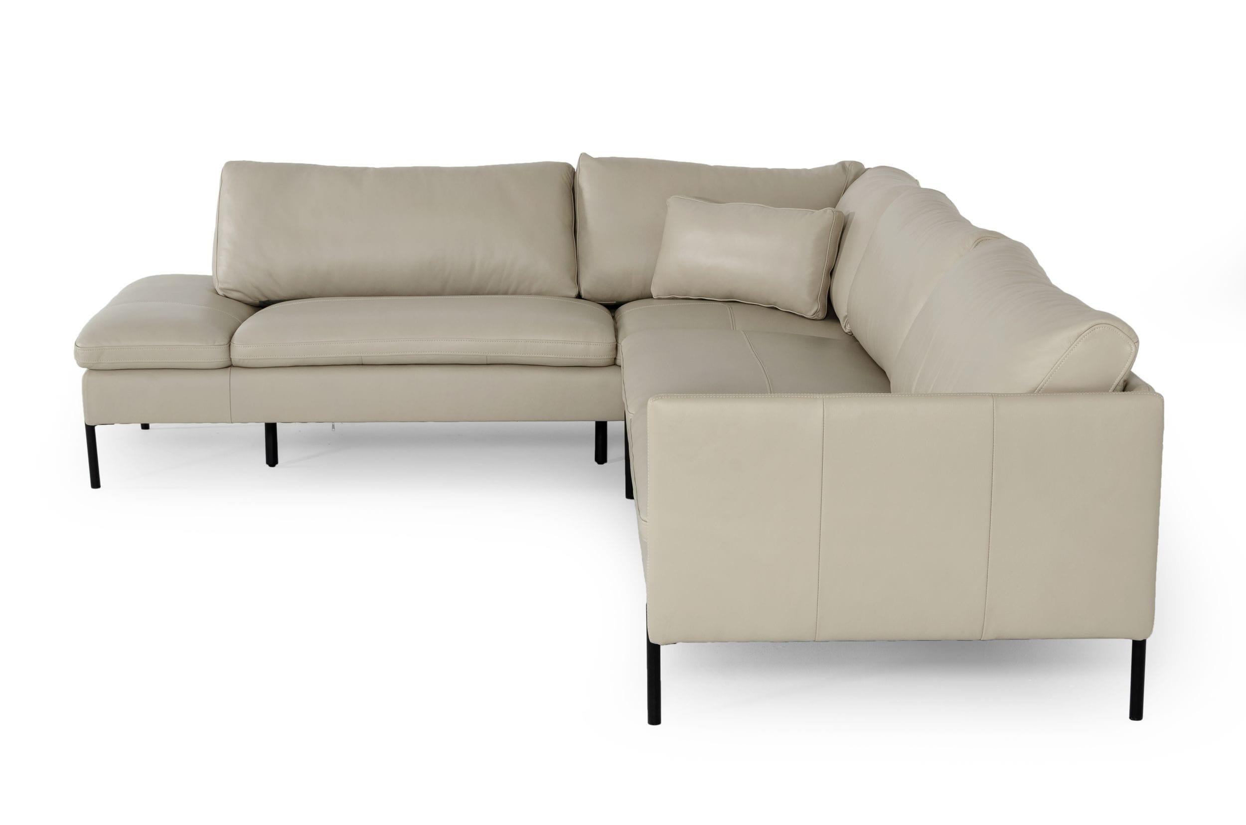 Divani Casa Sherry Modern Leather Left Facing Sectional Sofa