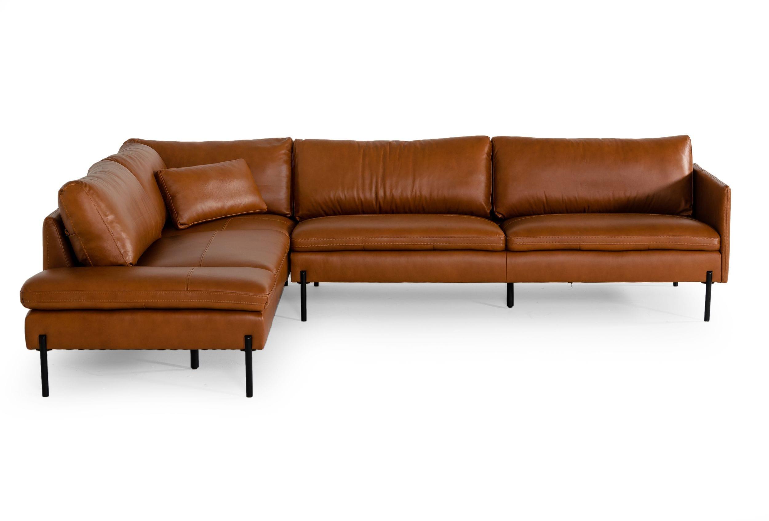 Divani Casa Sherry Modern Leather Left Facing Sectional Sofa