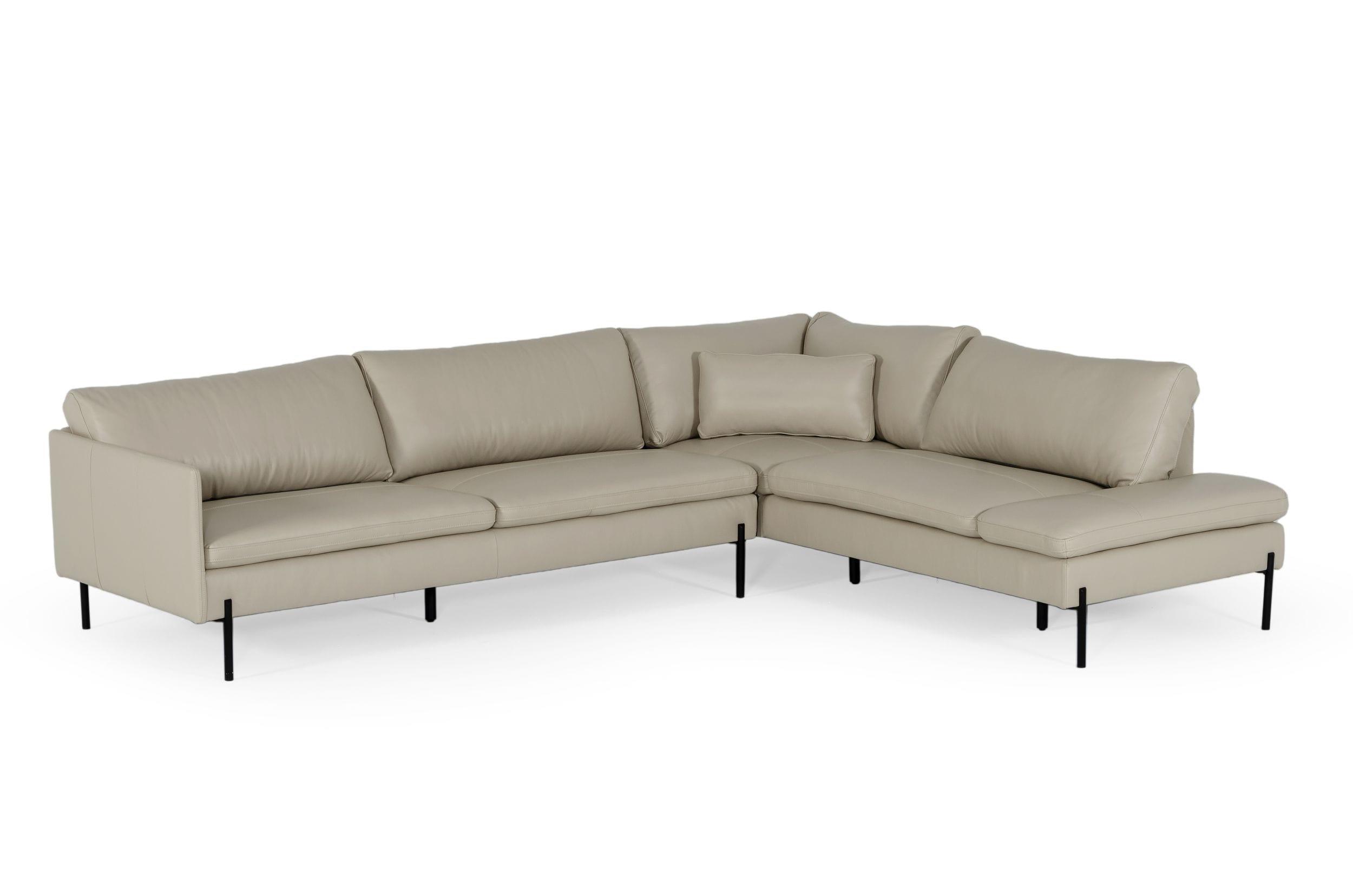 Divani Casa Sherry Modern Leather Right Facing Sectional Sofa