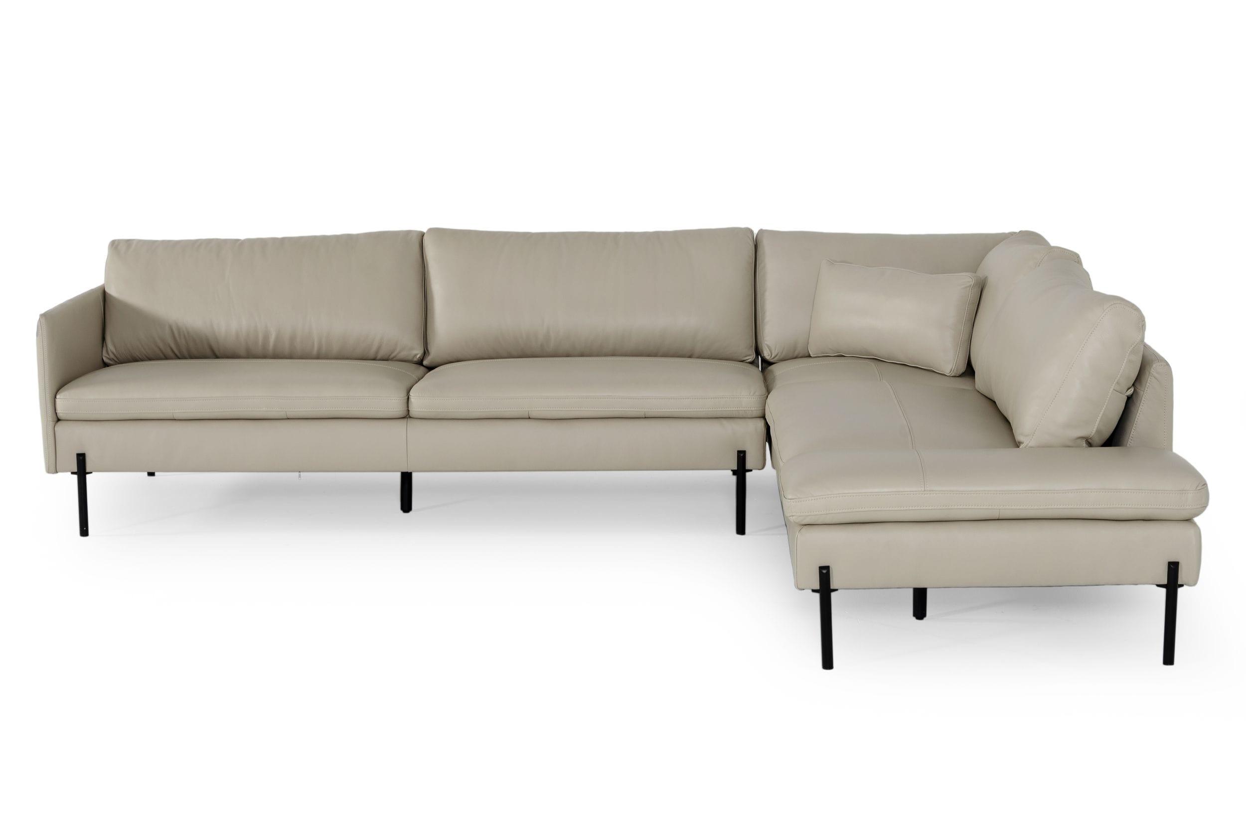 Divani Casa Sherry Modern Leather Right Facing Sectional Sofa