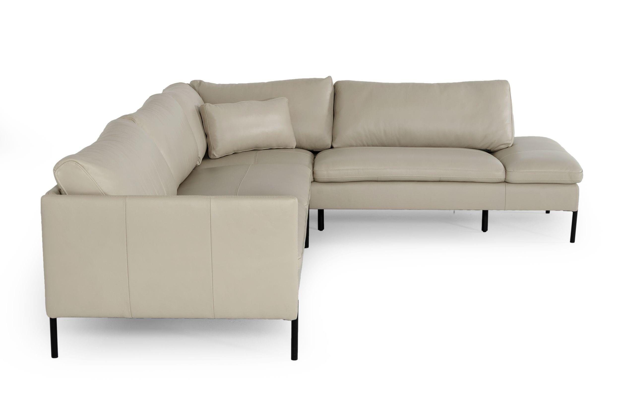 Divani Casa Sherry Modern Leather Right Facing Sectional Sofa