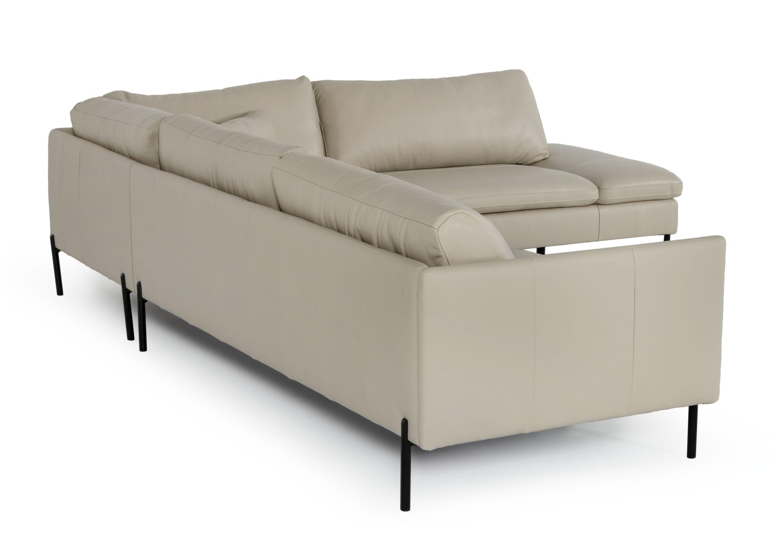 Divani Casa Sherry Modern Leather Right Facing Sectional Sofa