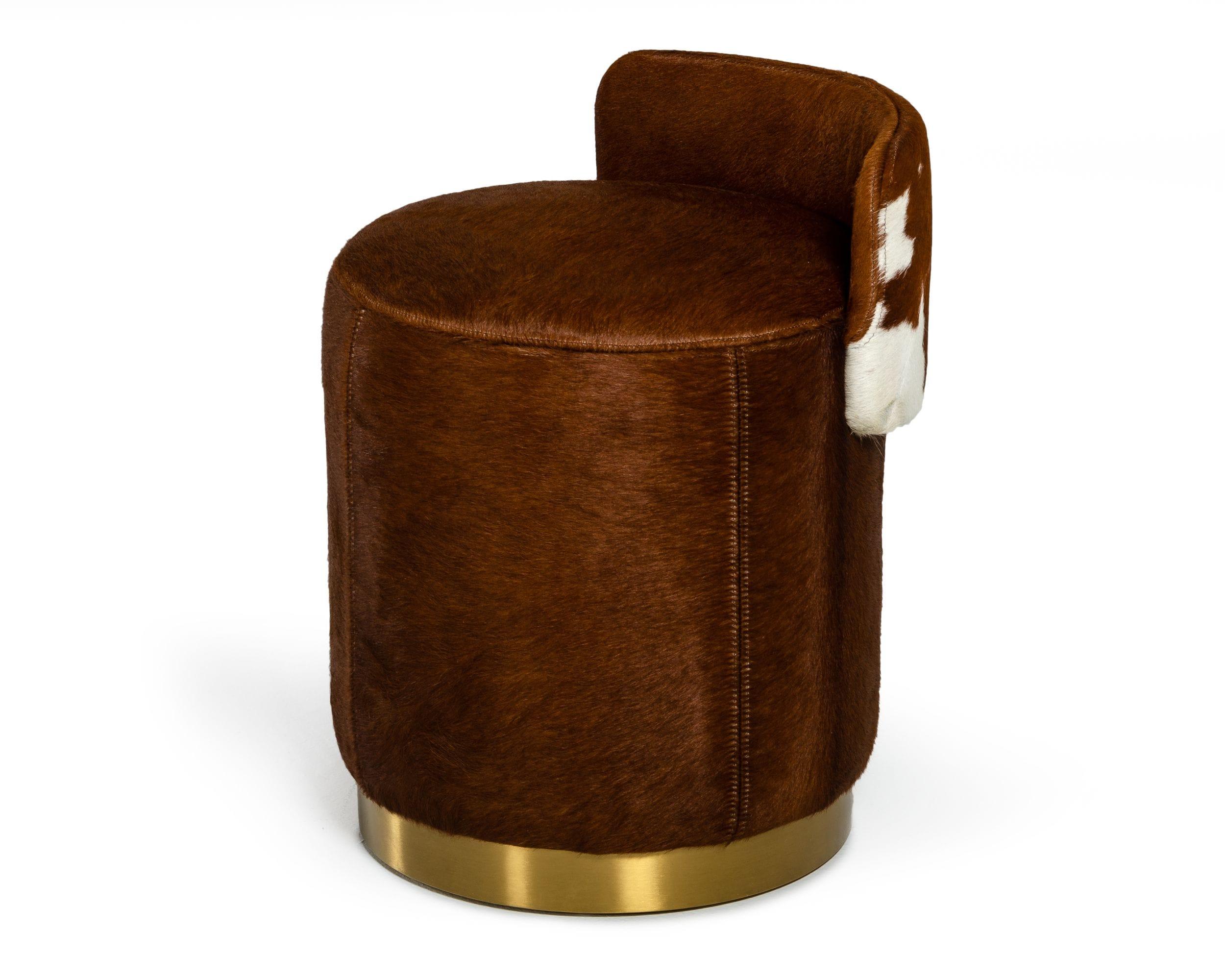 Modrest Belvista Modern Cowhide Ottoman