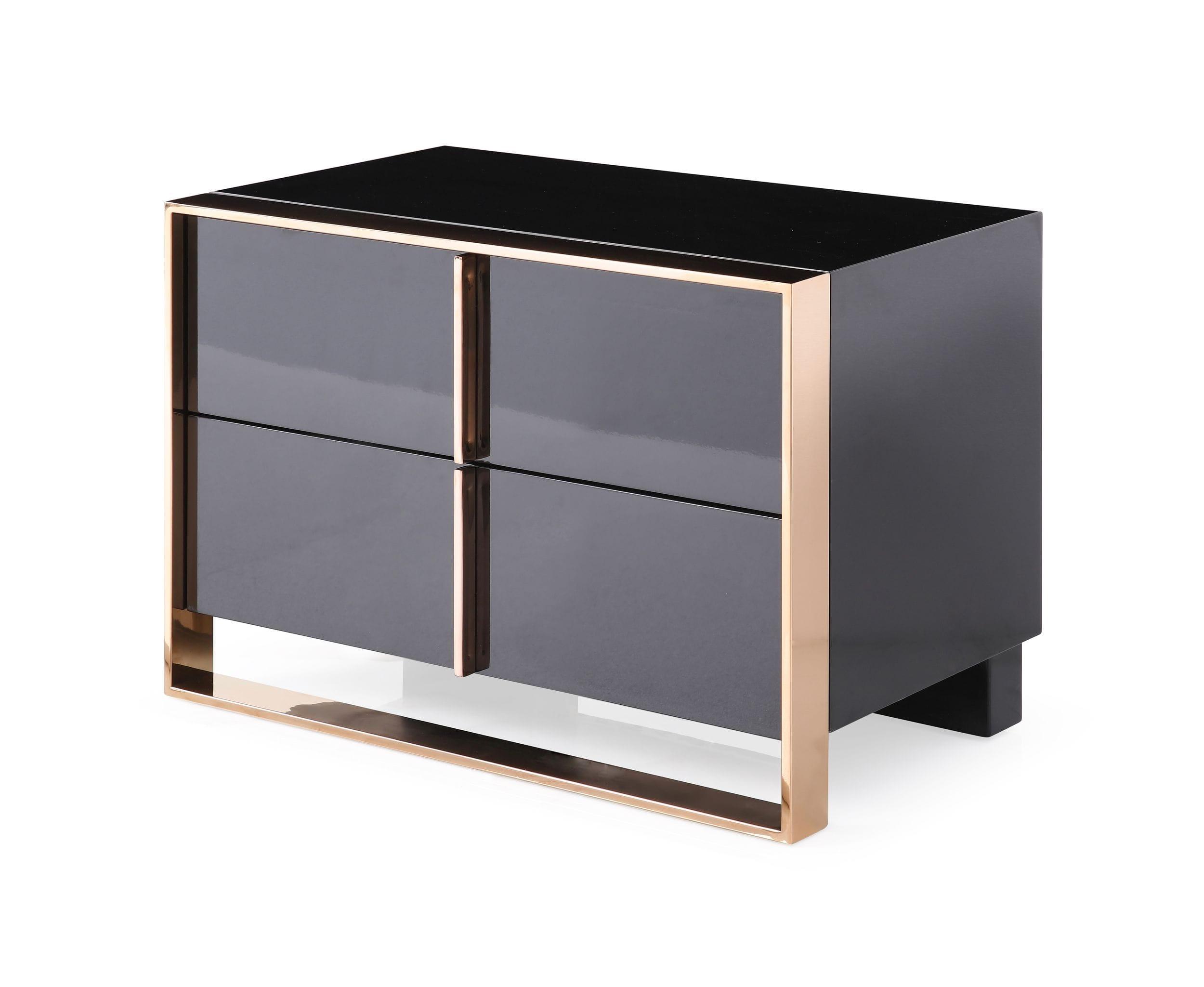 Nova Domus Cartier Modern Rosegold Nightstand