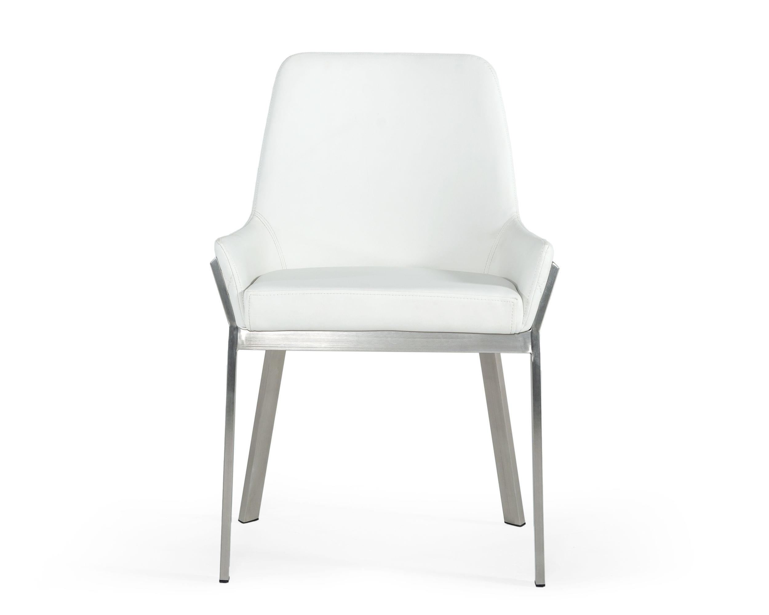 Modrest Ganon Modern Brushed Stainless Steel Dining Chair