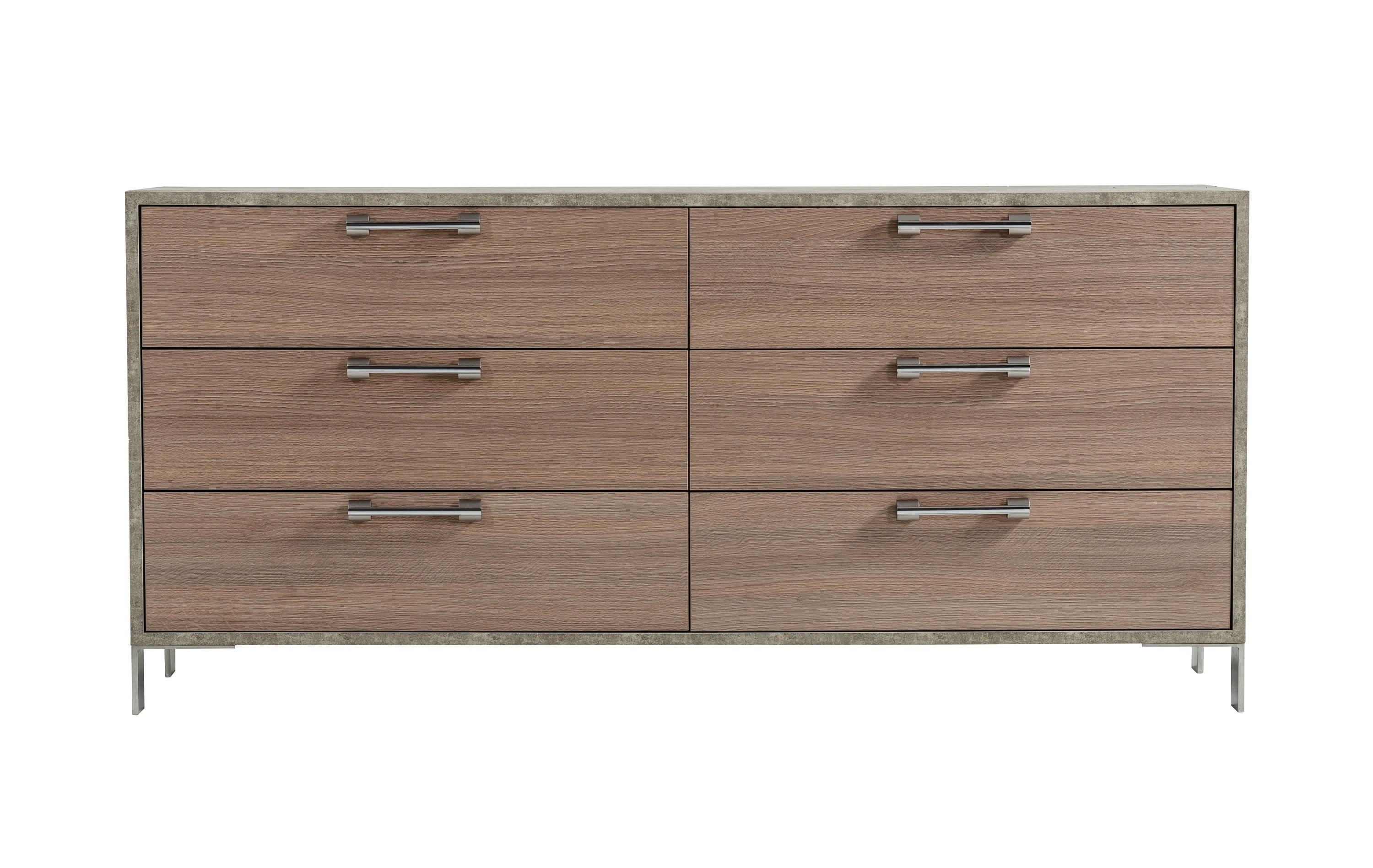 Nova Domus Boston Modern Brushed Stainless Steel Dresser