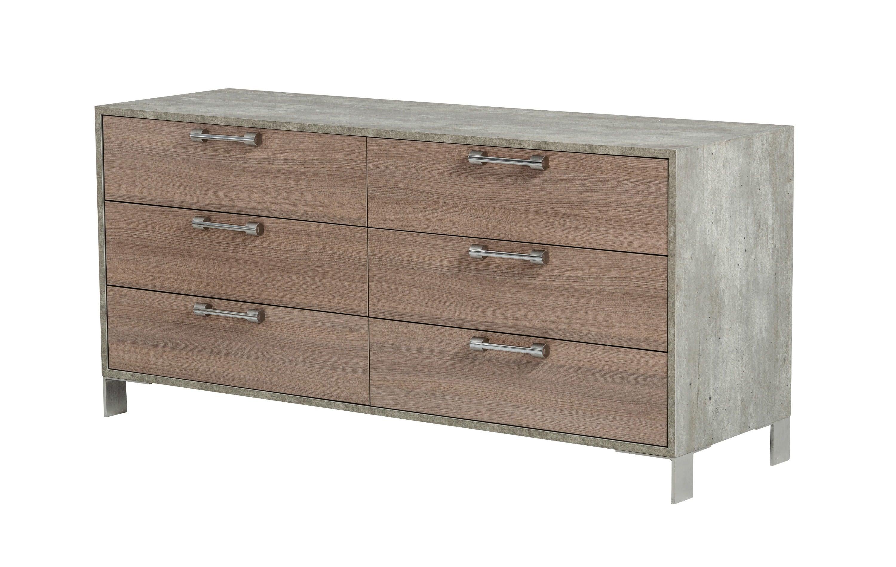 Nova Domus Boston Modern Brushed Stainless Steel Dresser